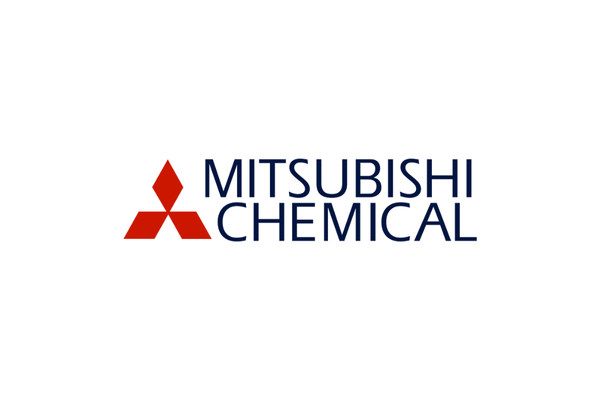 Mitsubishi Chemical logo with red geometric emblem and dark blue text on a white background.