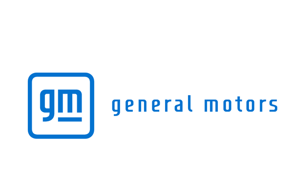 GM logo with the text 'general motors' in blue.