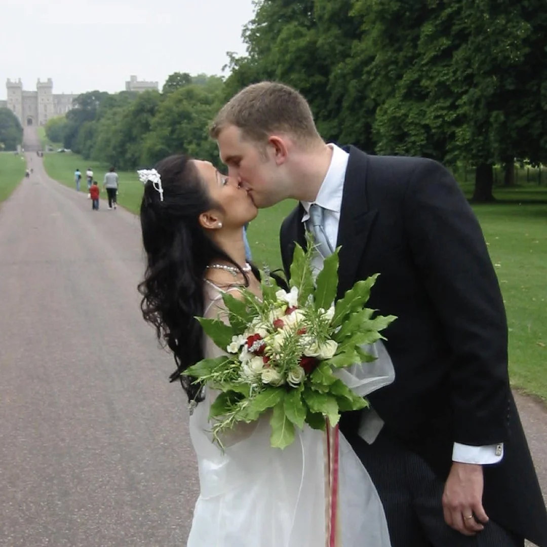 Getting married in Windsor in August 2004