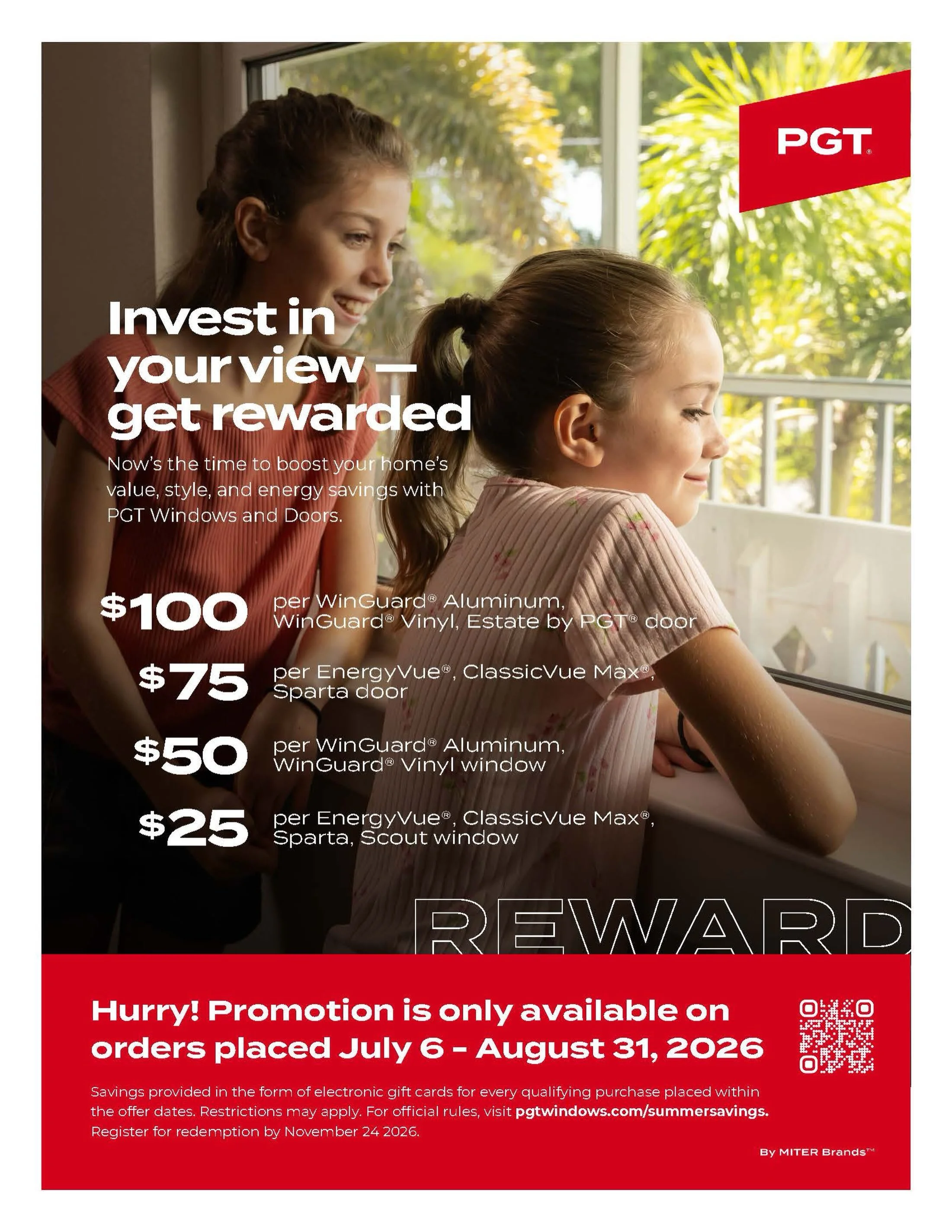 Now is the time to order PGT windows and doors (@pgtwindowsdoors ). For a limited time they are offering a rebate. See details below and protect your home with qualities impact windows. 

#windowsanddoors #abetterview #brevardcounty #windowdeals