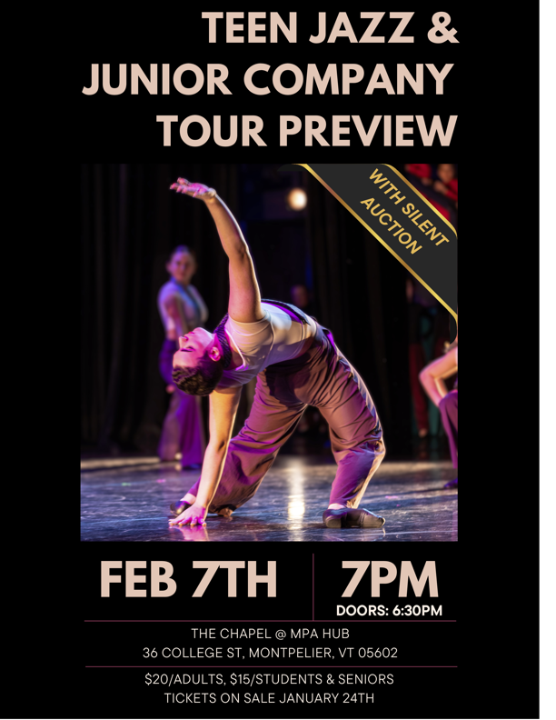 Teen Jazz & Junior Company Tour Preview + Silent Auction