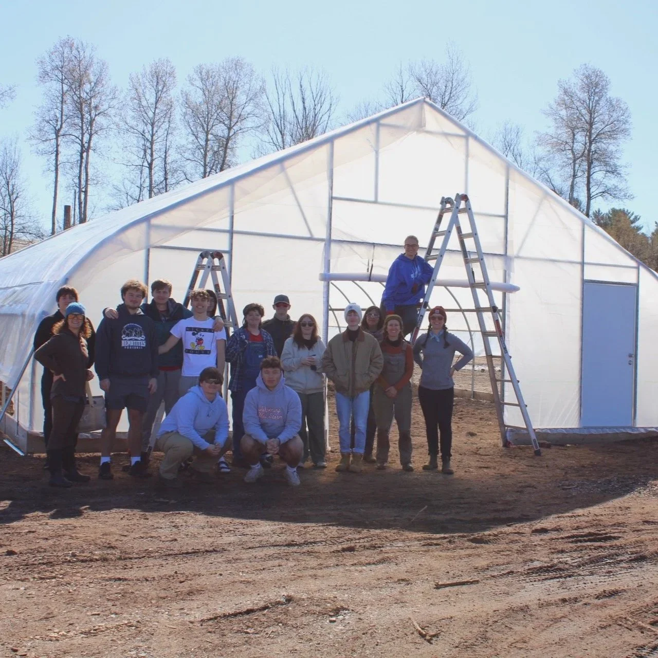 2024 Partridge Creek Community Farm Hoophouse Build with Ishpeming High School Students