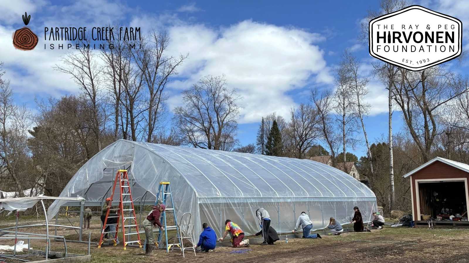 Ishpeming High School Students at the Partridge Creek Community Farm