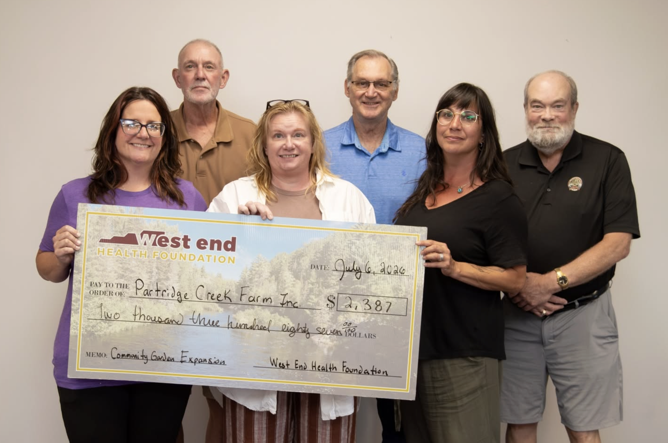 Partridge Creek Farm Receives West End Health Foundation Award to Support Irrigation Systems