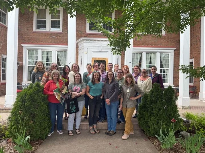 2025 Partridge Creek Farm Central UP Farm to School Institute Attendees pose in front of the Mather Inn
