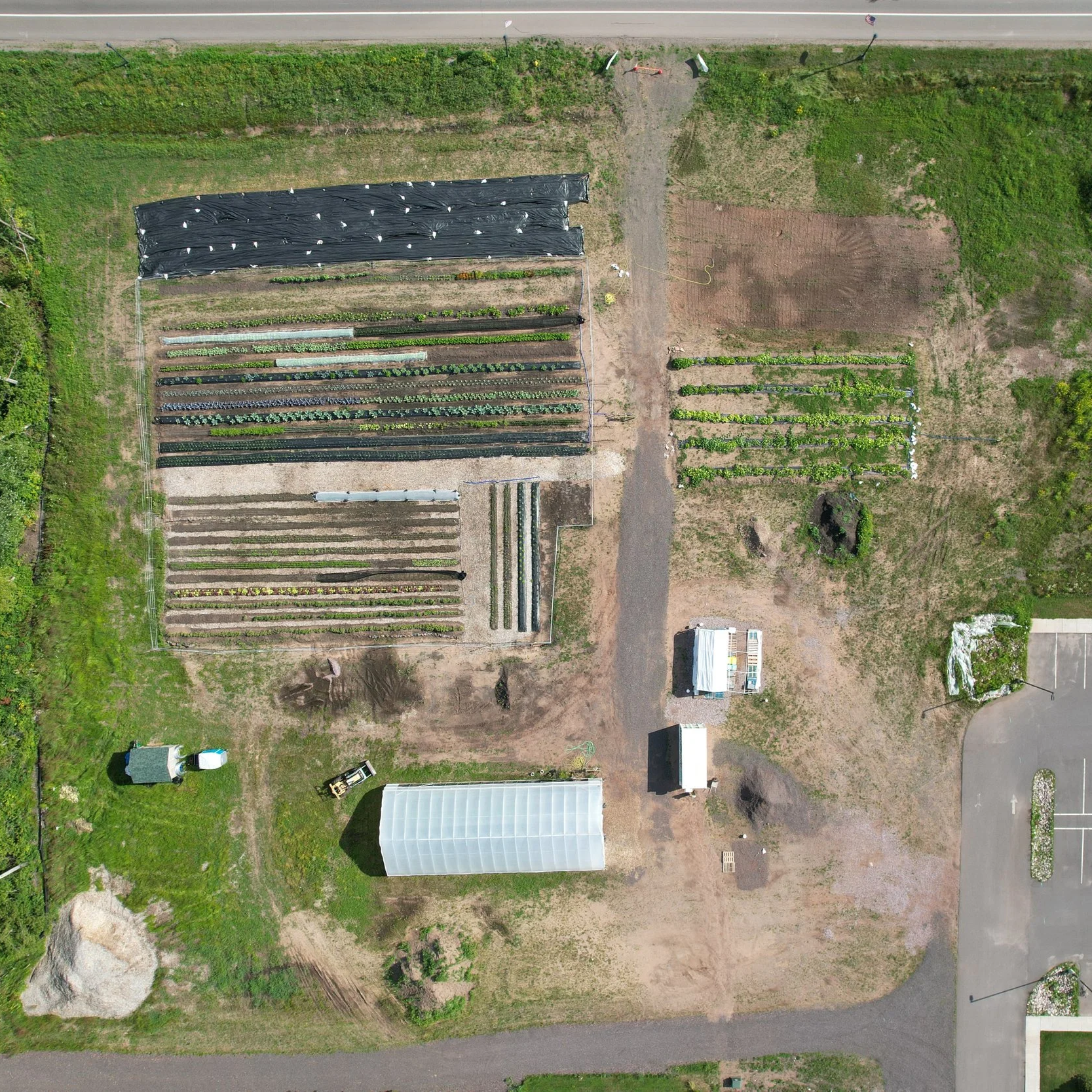 Aerial photo of the Partridge Creek Community Farm