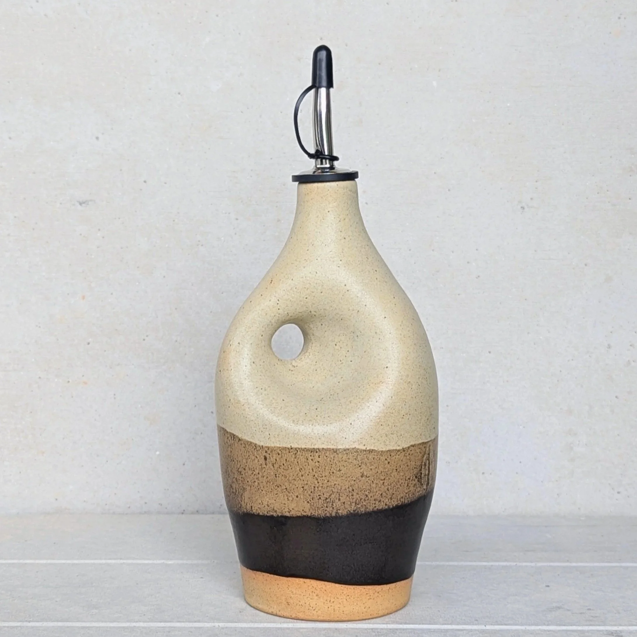 Pinched Oil Bottle - Mocha 2