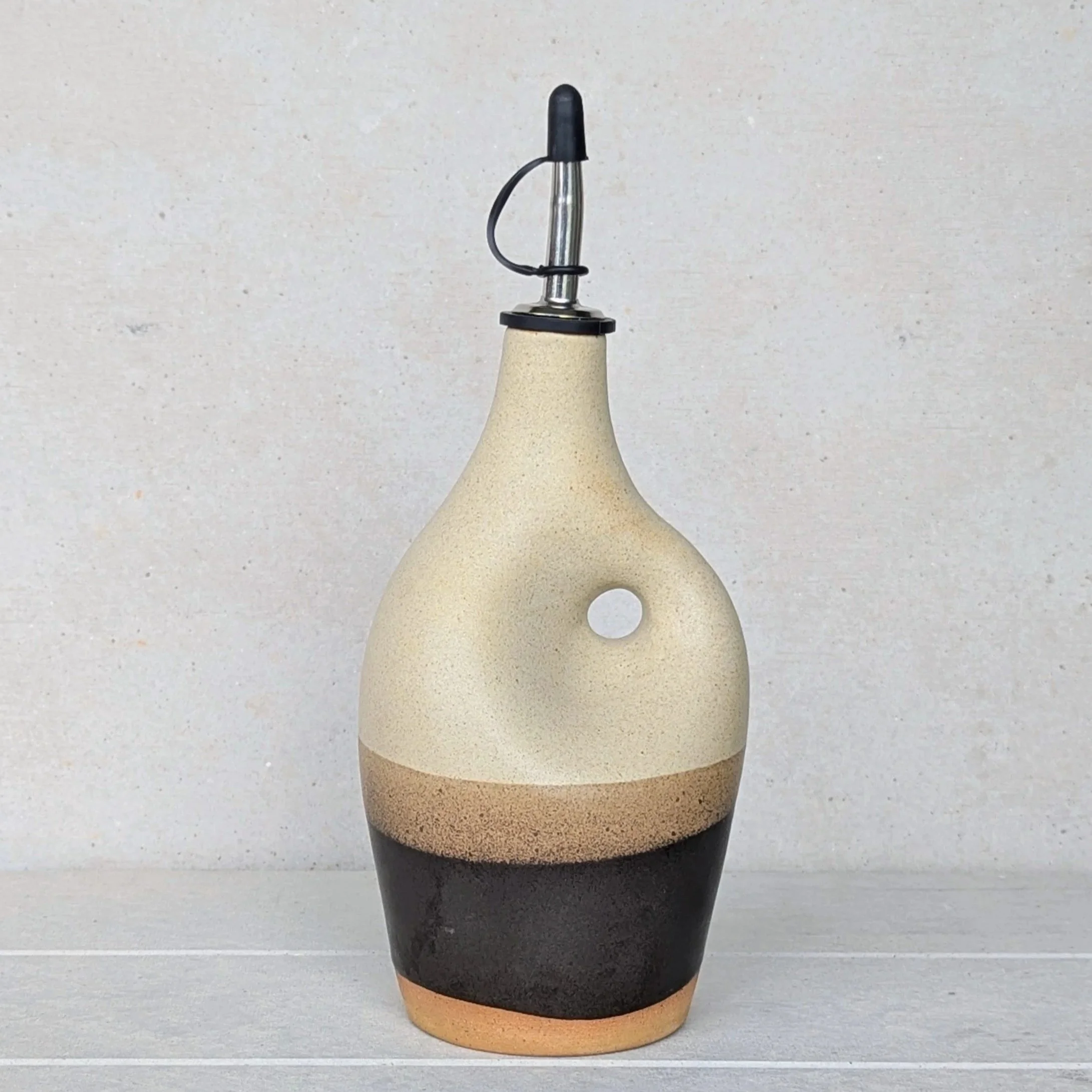 Pinched Oil Bottle - Mocha 1