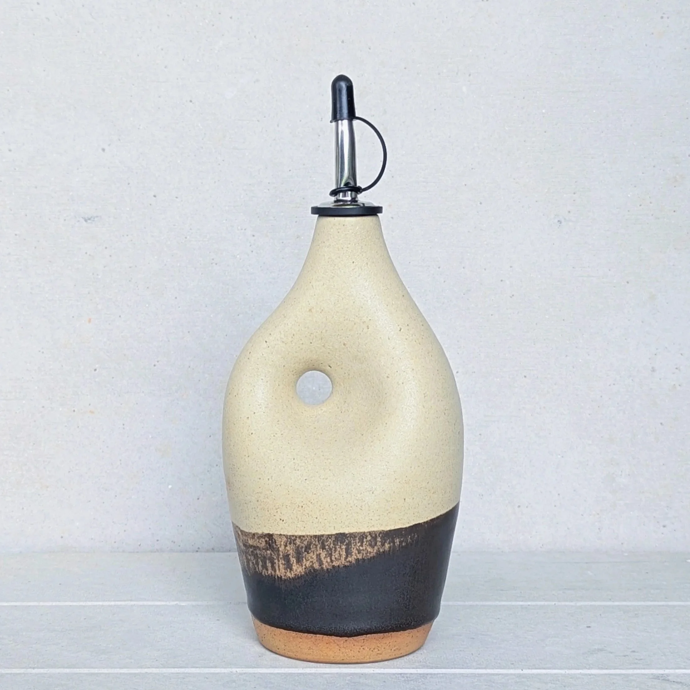Pinched Oil Bottle - Mocha 3