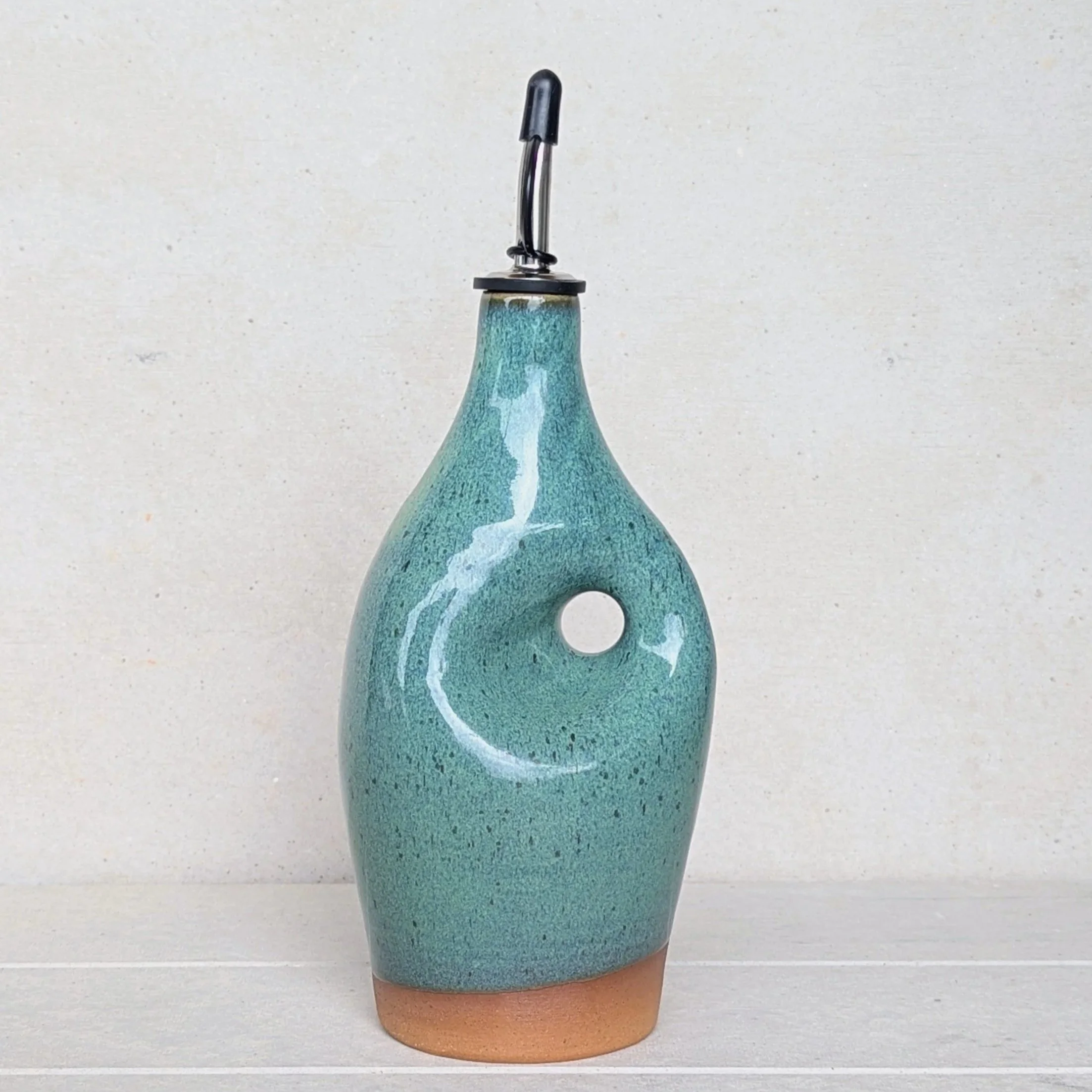 Pinched Oil Bottle - Moss 3