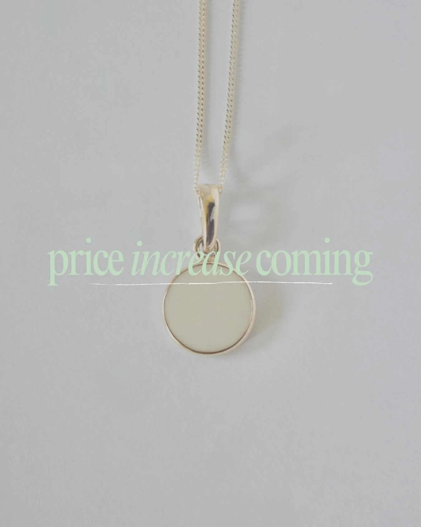 A message from me : 

As you know, the cost of gold and silver has gone through the roof! Unfortunately, I can no longer absorb the costs myself and will be adjusting my prices tomorrow at lunchtime. Thank you for understanding and please get any ord