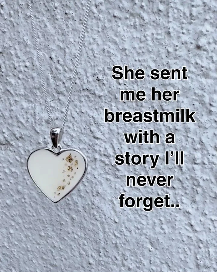 Some stories stay with you long after you&rsquo;ve finished creating the jewellery.

This is one of them. 🤍

Moments like these remind me why I do what I do. Every parcel of breastmilk that arrives at my door belongs to someone&rsquo;s story. Someon