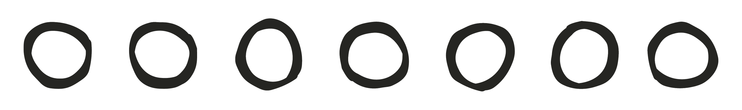 Circles in a row