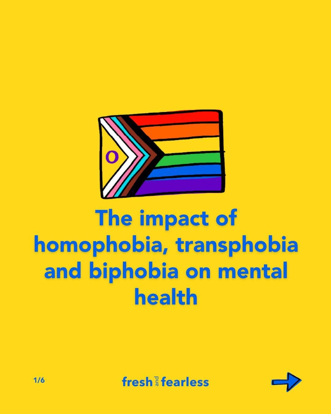 It&rsquo;s Mental Health Awareness Week, and today is also International Day Against Homophobia, Transphobia and Biphobia. So let&rsquo;s talk about both. ⁠
⁠
From violence and discrimination to inadequate access to healthcare, homophobia, transphobi