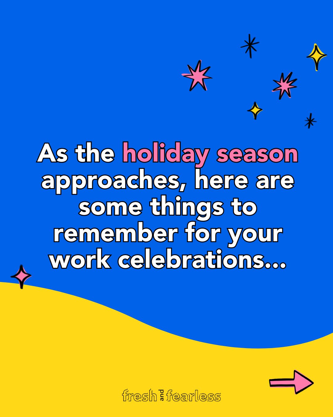 Is everyone getting prepped for their Christmas work parties and nights out? 🙋&zwj;♀️⁠
⁠
As we approach office party season, here are some things to remember 👀⁠
⁠
While we strive to have fun, let&rsquo;s not forget to be inclusive and find ways so 