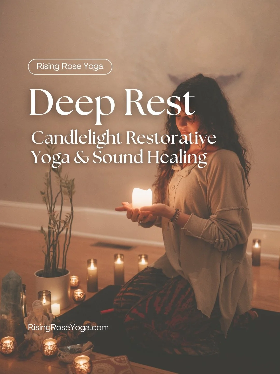 🌹DEEP REST: Candlelight Restorative Yoga &amp; Sound Healing 🕯️

As the days grow shorter and the air turns colder, what if we let the season be an invitation to slow down? Not to do more. Not to become something different. Just to soften, settle, 
