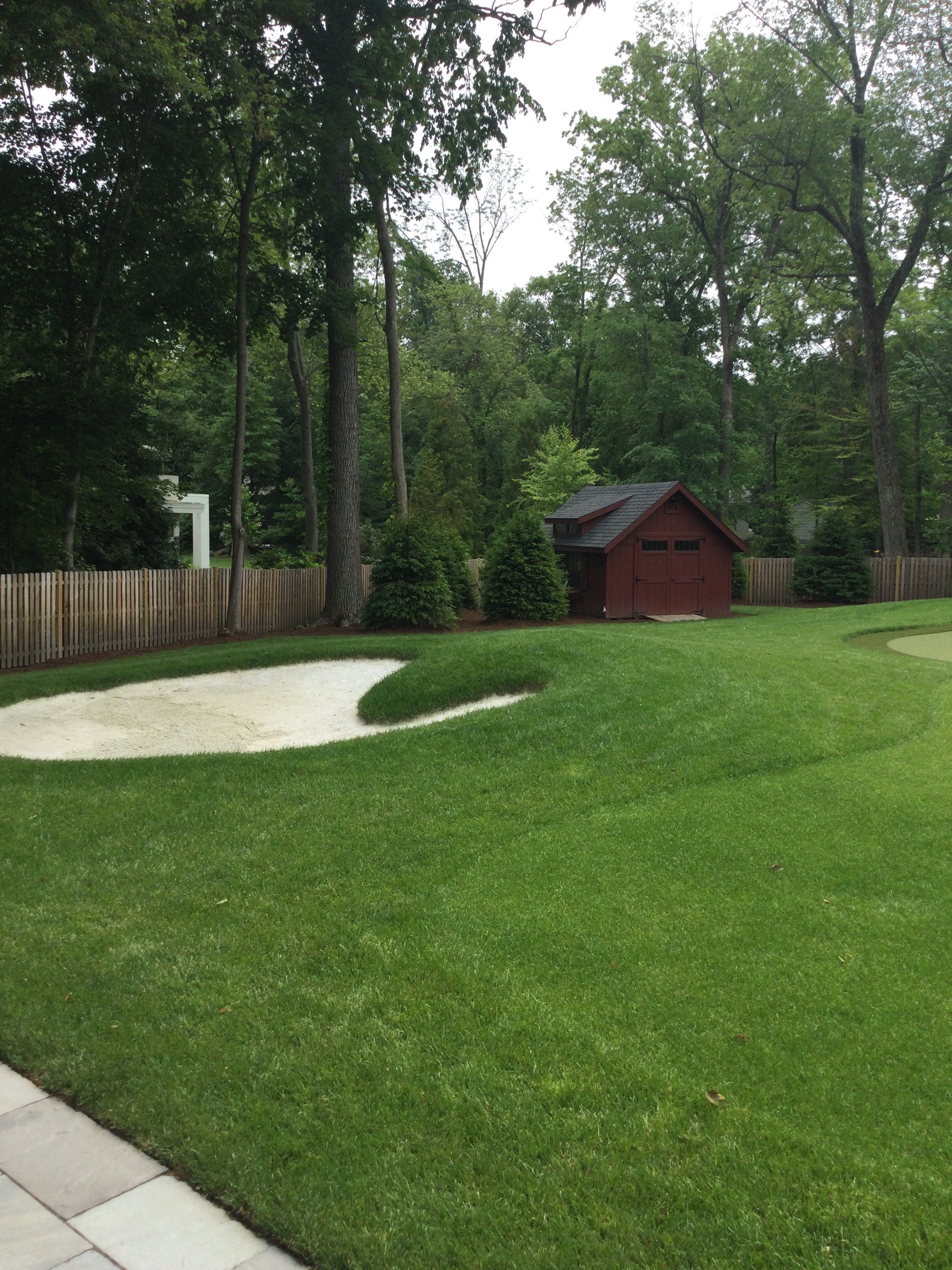 Grasskeepers Landscaping Builds Golf Holes and Sand Bunkers for Luxury Residential Homes in Bergen County, NJ