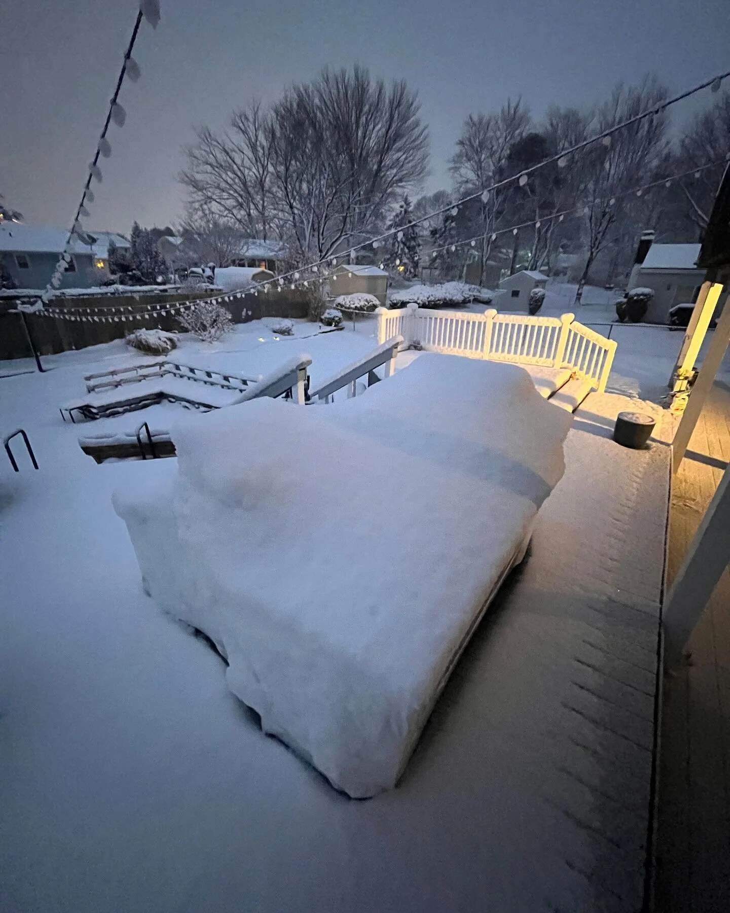 Our wrapping method holds up in any condition, especially in wet and heavy snow. Missed out on protecting your investments this year? Be sure to get on our client list for 2024! ❄️