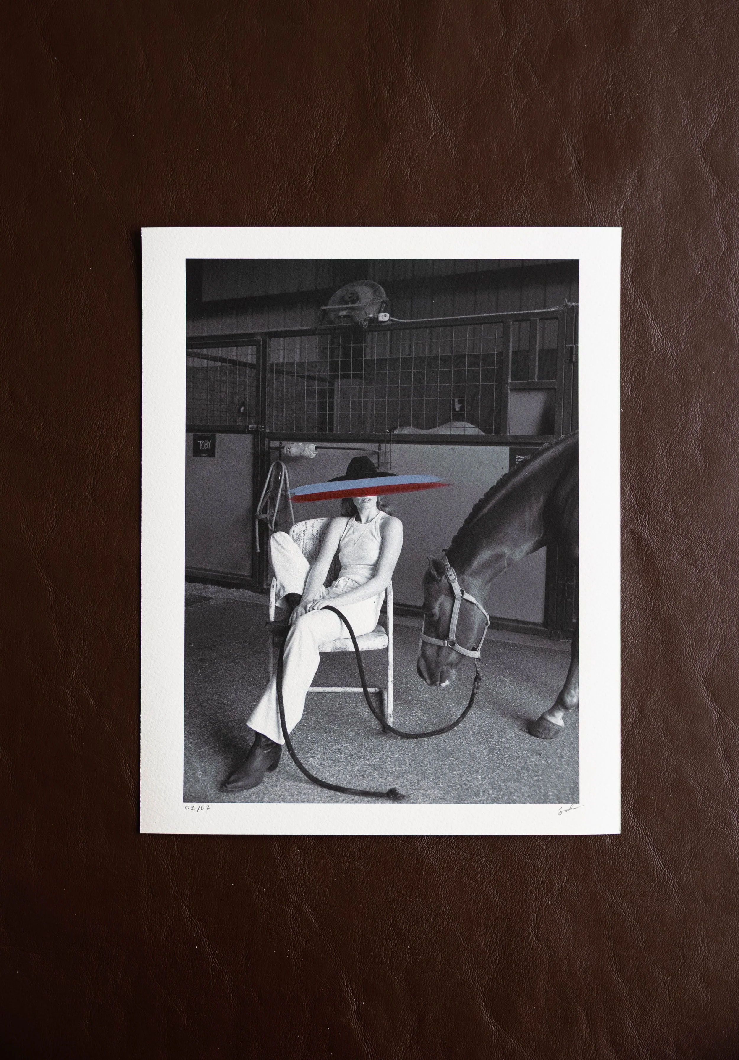 RED & BLUE 02 Hand Painted Fine Photography Print | OUTLIER COLLECTION