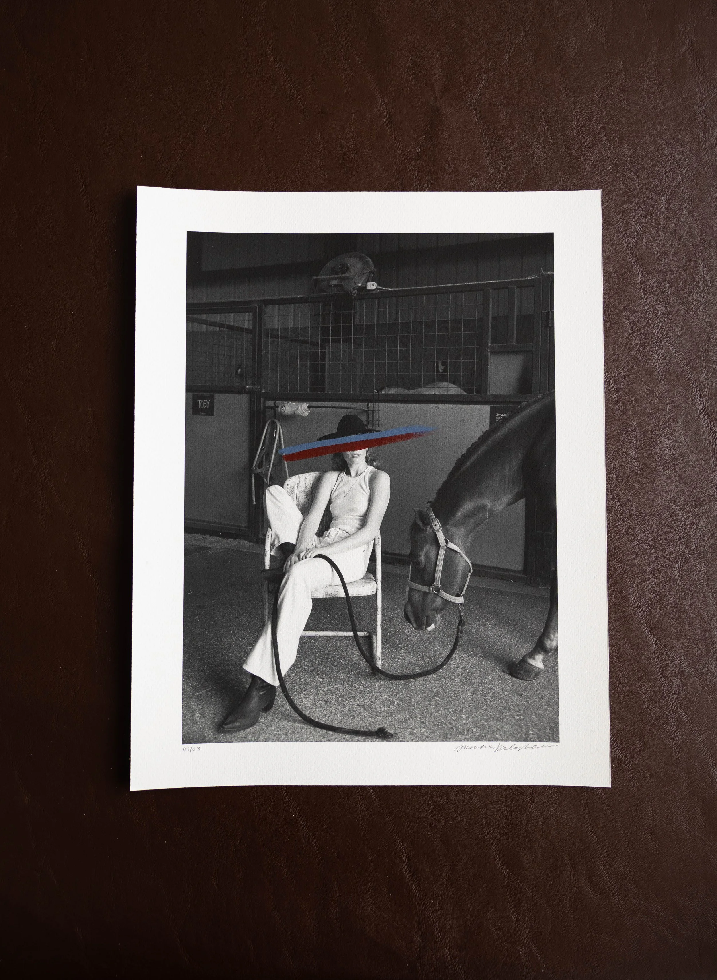 RED & BLUE 01 Hand Painted Fine Photography Print | OUTLIER COLLECTION