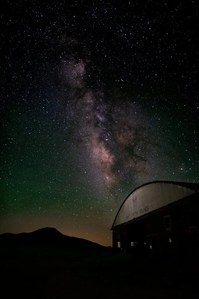 PlaceholderMilky Way & old Grand Canyon Airlines (Scenic Airlines) hanger - Red Butte, Arizona