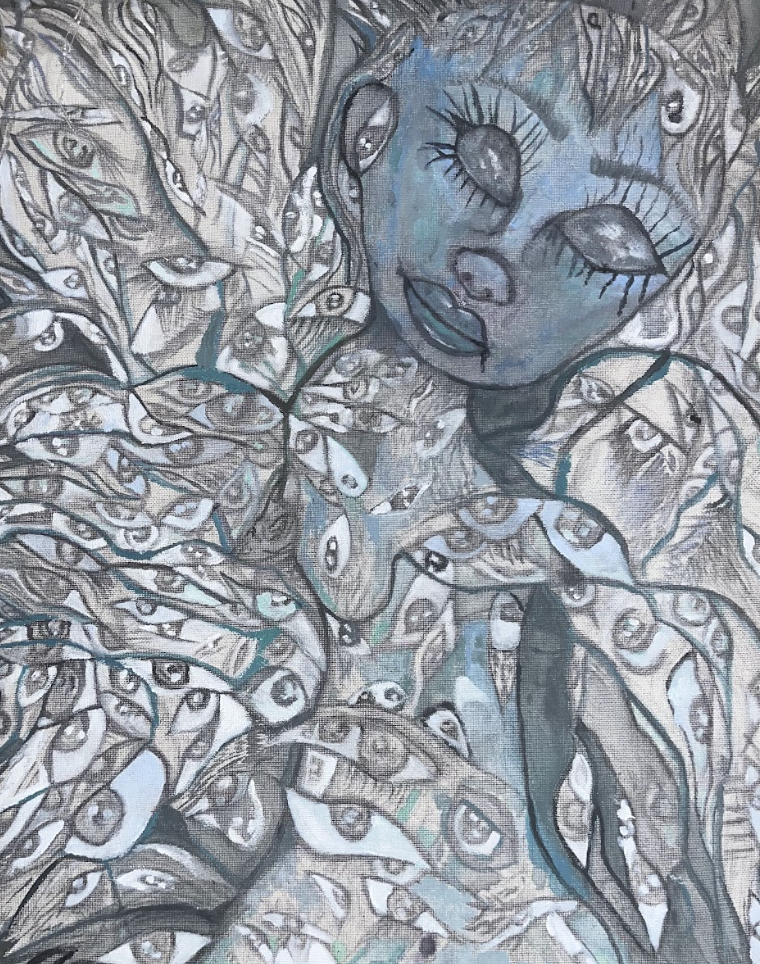 Archangel; acrylic on canvas