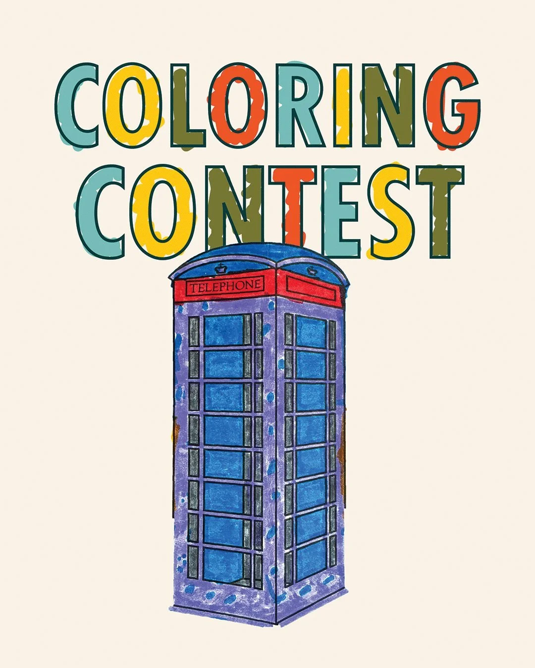Grab your crayons, markers, or colored pencils because it's time to get creative! Send in your best coloring of the phone booth for the chance to win $500 in camp credit! 

All brochure coloring contest submissions must be mailed in by 3/31 🎨