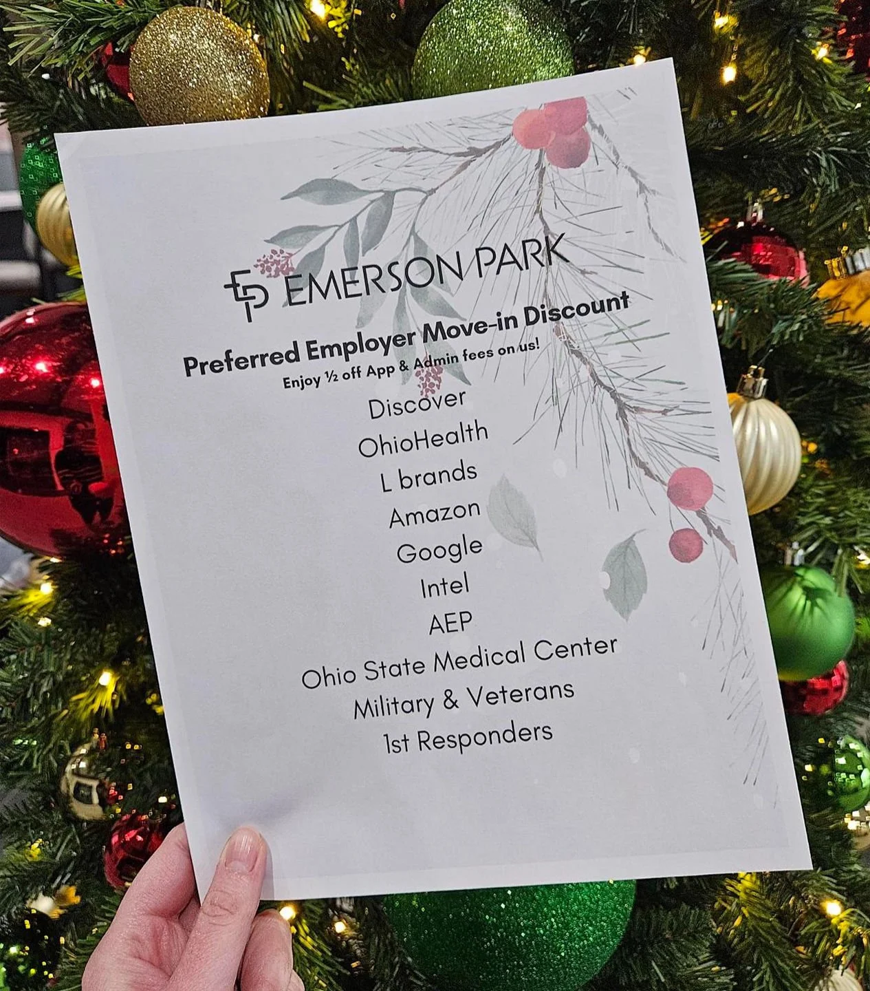 🎁 Welcome to Westerville this holiday season! If you're relocating for work with one of our Preferred Employers, unwrap HALF OFF application &amp; administrative fees! A little extra cheer as you make your move!

#PreferredEmployers #WestervilleOhio