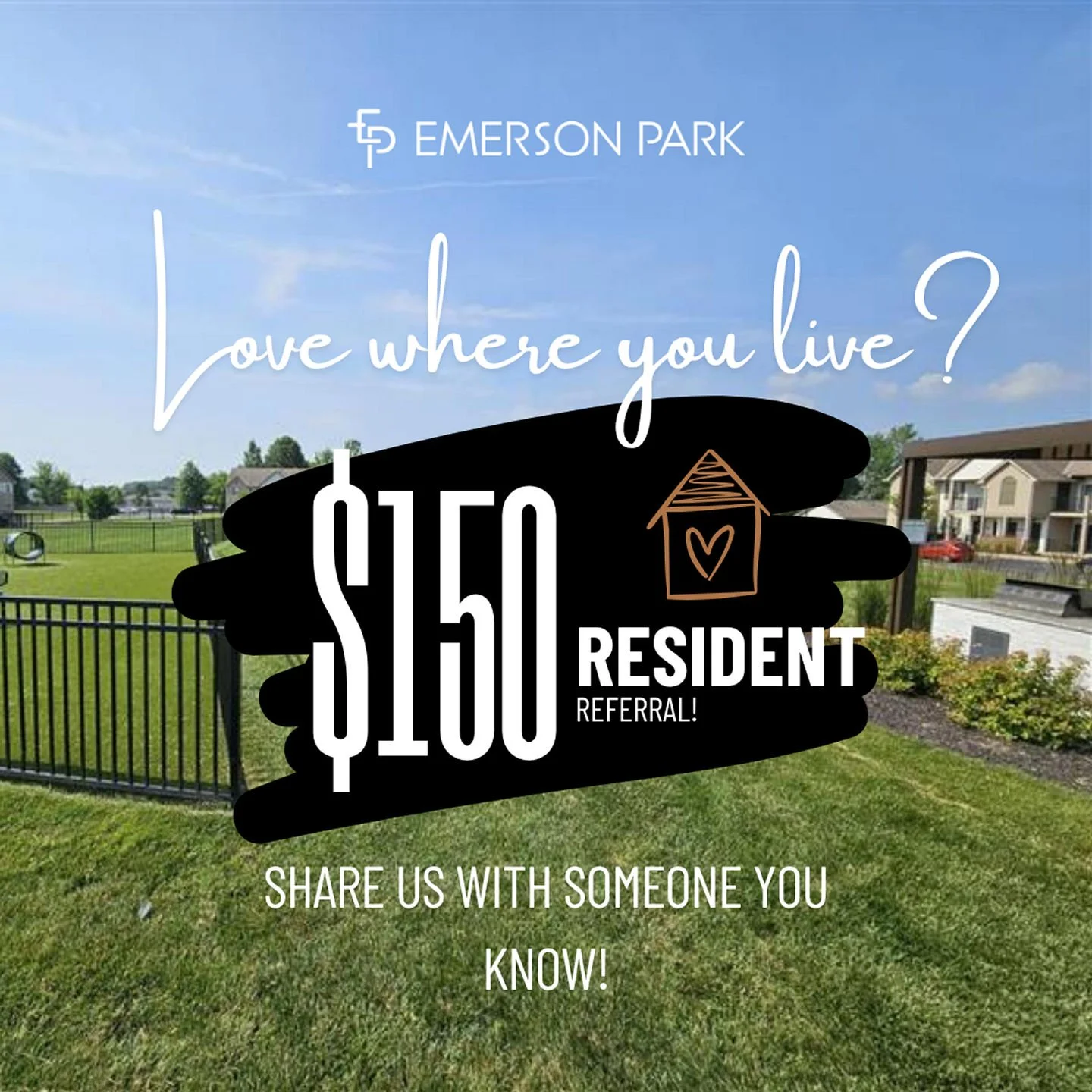 Love where you live? Refer a friend to Emerson Park and earn a $150 rental credit 30 days after they move in!
📞 614.253.4604 | 📨 info@liveemersonpark.com

#emersonpark #614living #westervilleapartments #referral #lovewhereyoulive #residentreferrals