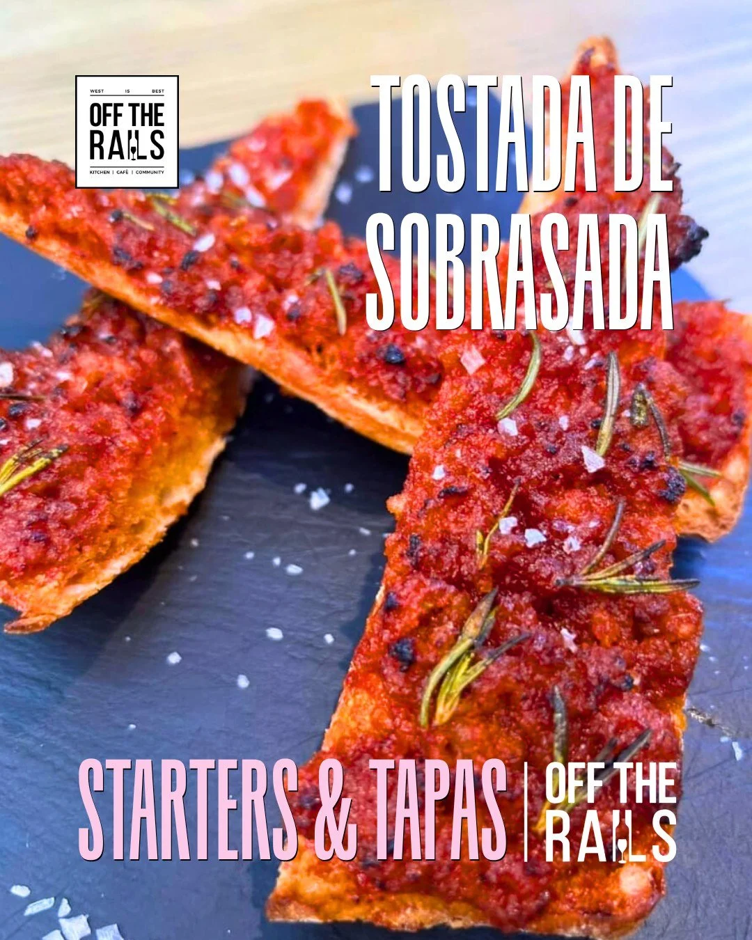 🍯 Sweet, salty, and just a little bit sinful.

Our Tostada de Sobrasada brings the Balearic heat - soft sausage toasted on ciabatta, drizzled with honey, rosemary &amp; sea salt. A perfect autumn bite to start or share.

Served 5PM - 10PM, kitchen c