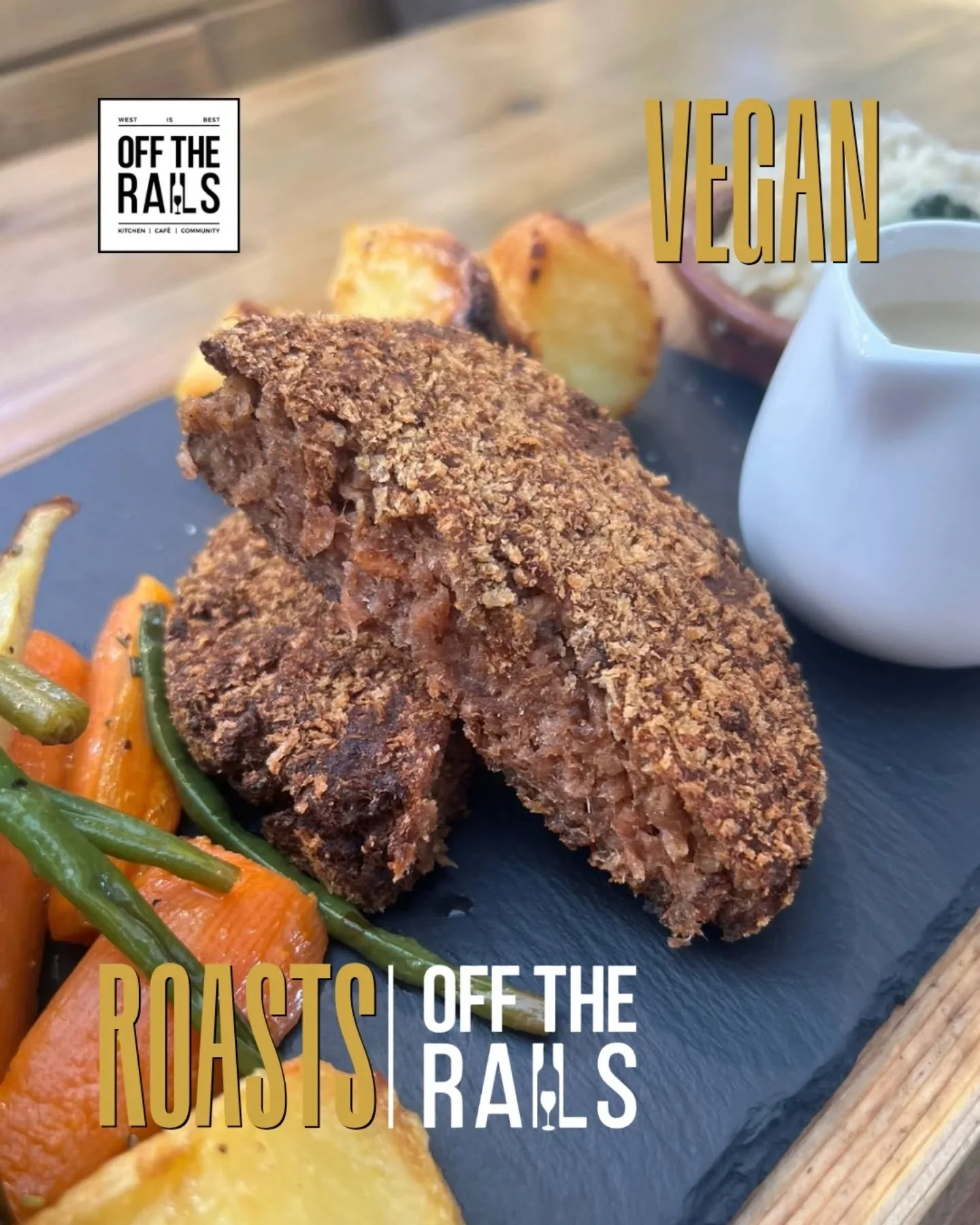 🥕 The vegan roast that even carnivores can&rsquo;t resist!
Golden, crispy, and loaded with all the trimmings &mdash; our Crispy Vegan Sunday Roast is comfort food at its finest. Crunchy roasties, seasonal veg, rich veggie gravy&hellip; perfection on