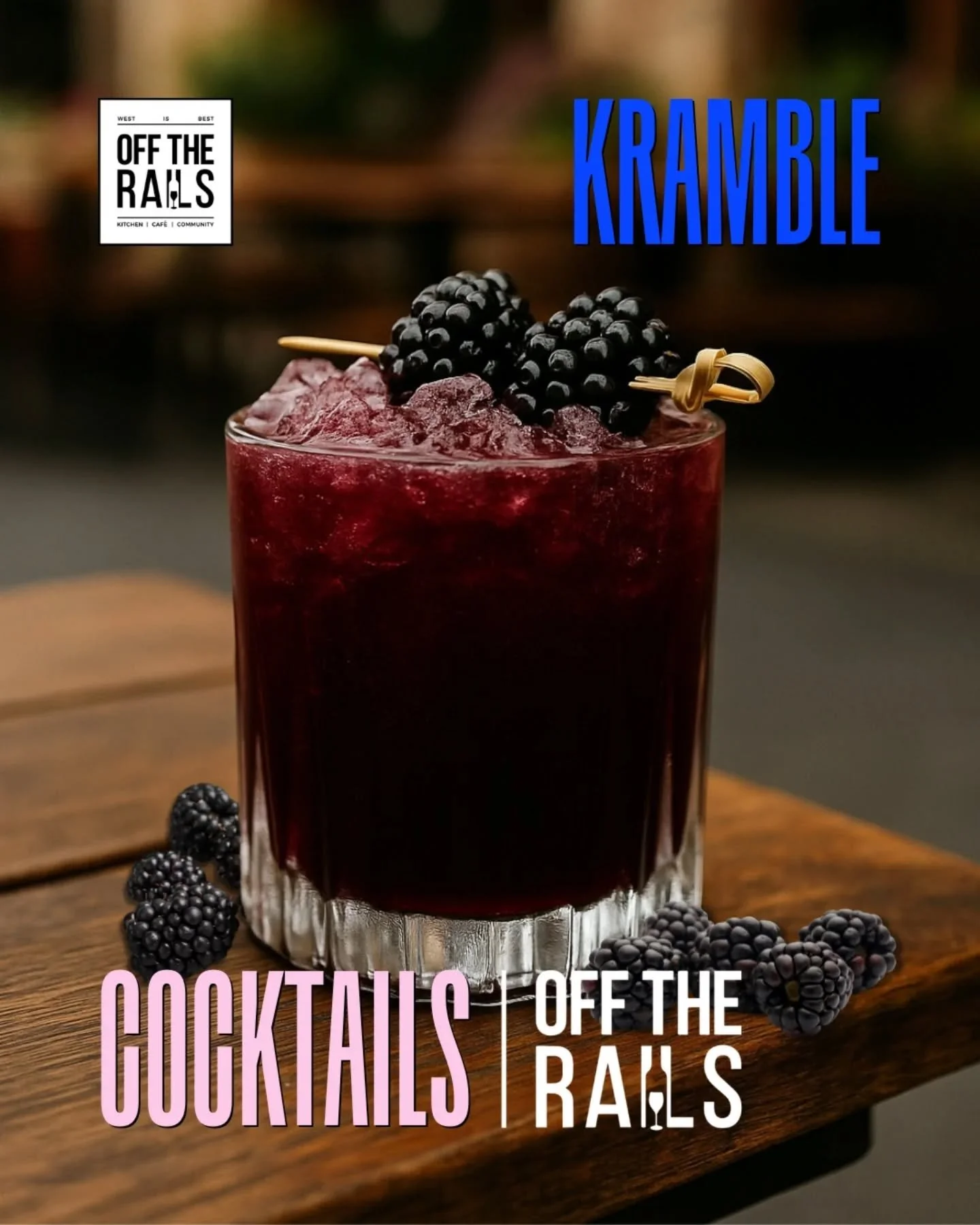 Shake, sip, kramble.
Our Kramble Cocktail is sweet, sour and just naughty enough to get your night rolling 🍓✨
One of those &ldquo;oops, I&rsquo;ll have another&rdquo; drinks&hellip; you&rsquo;ve been warned.

Booking link: offtherailsjersey.com
Orde