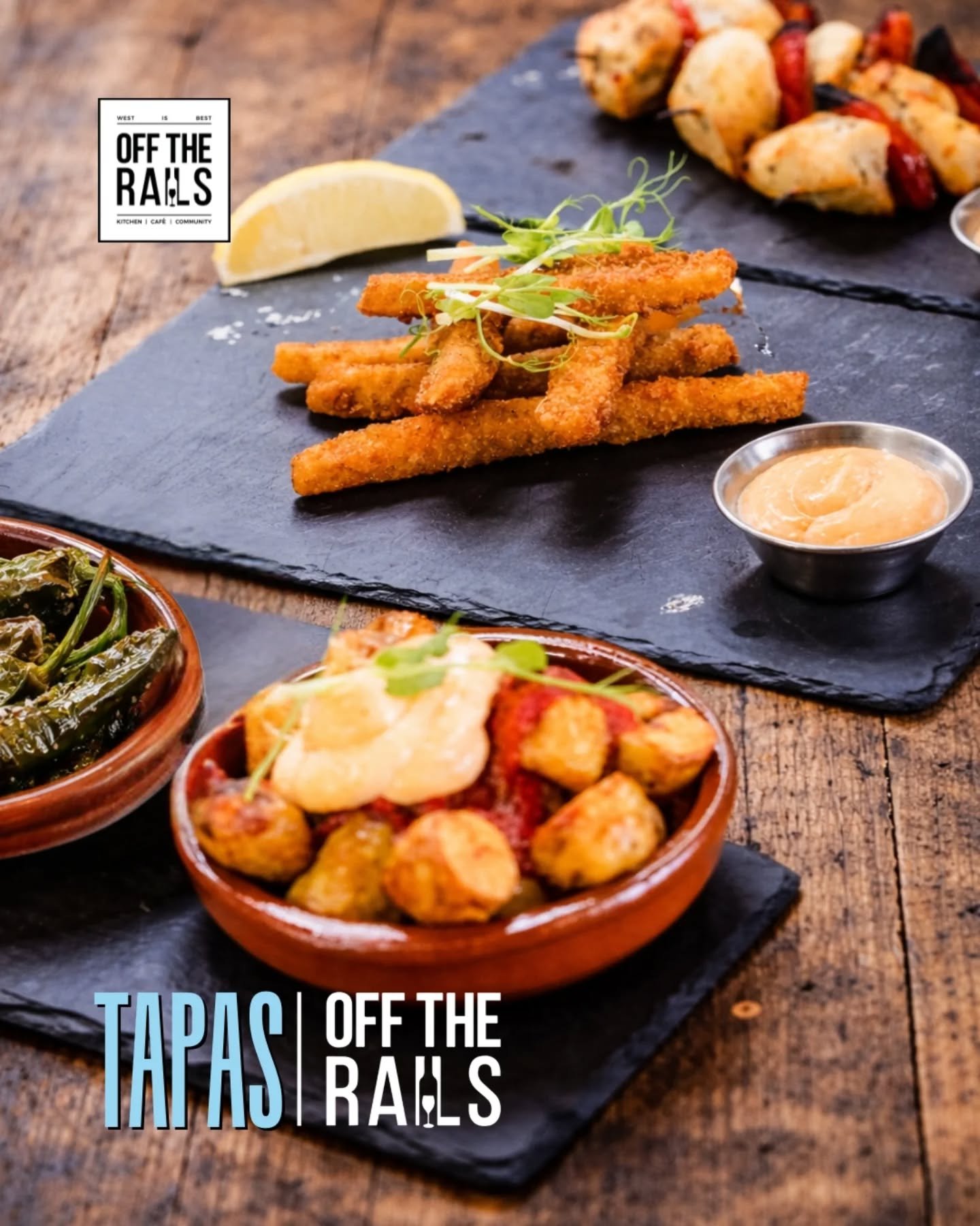 A little teaser of what&rsquo;s waiting for you&hellip; 🔥

Chorizo &amp; chicken skewers 🍢
Crispy calamari 🦑
Patatas bravas 🥔
Pimientos de padr&oacute;n 🌶️
And that&rsquo;s just a few of the plates coming out of our kitchen.

Plenty more to disc