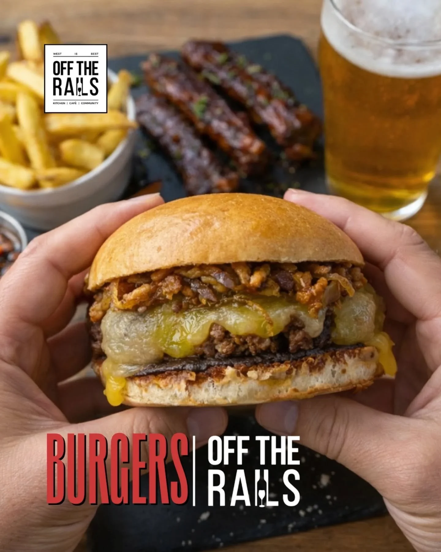 You said &ldquo;I&rsquo;ll just have something small&rdquo;&hellip;
Then this 100% Jersey beef Bad Boy landed.

Juicy local beef, melting cheese, filthy toppings &mdash; ribs on the side, fries within reach, beer ready for duty.

No regrets. No shari
