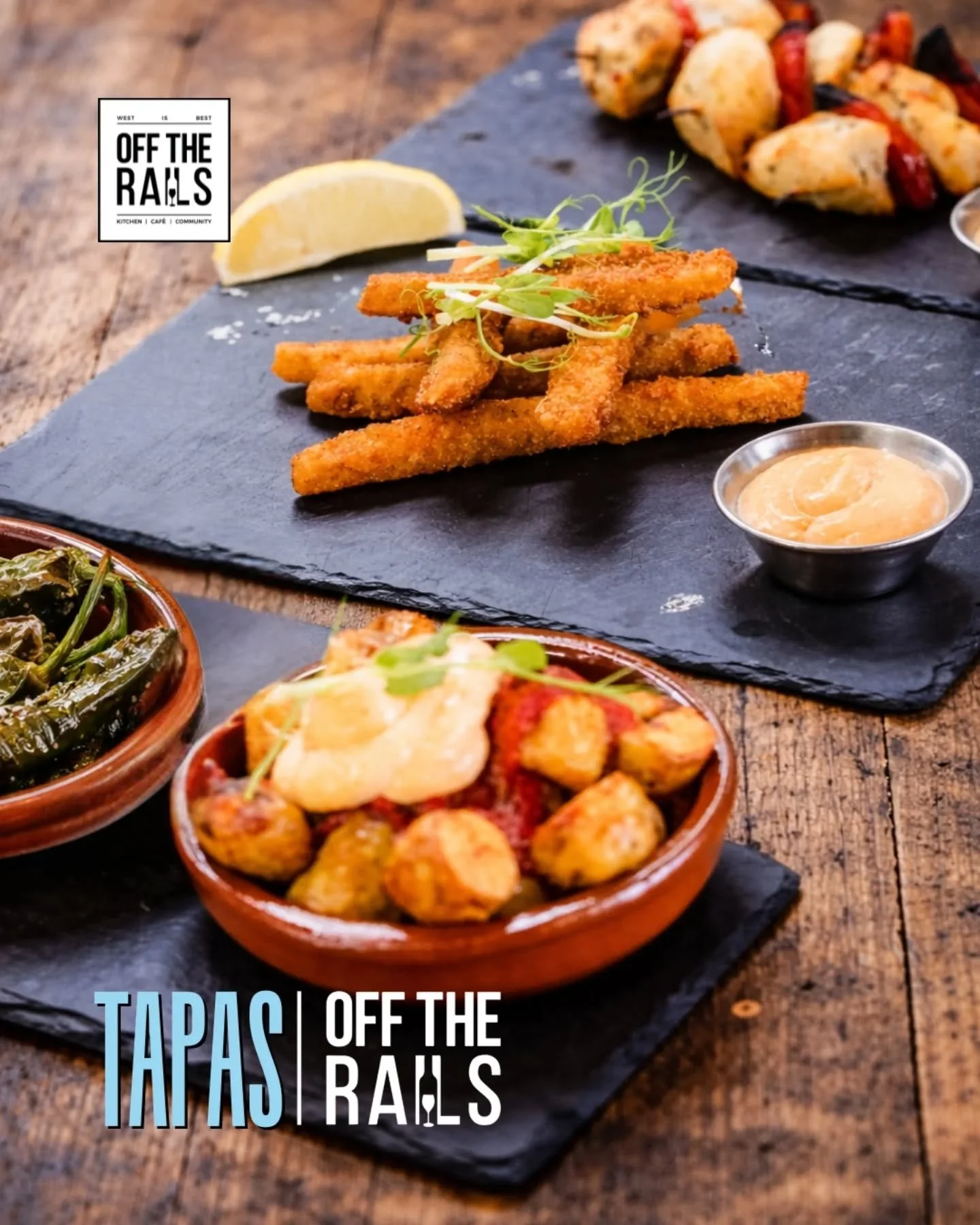 A little teaser of what&rsquo;s waiting for you&hellip; 🔥

Chorizo &amp; chicken skewers 🍢
Crispy calamari 🦑
Patatas bravas 🥔
Pimientos de padr&oacute;n 🌶️
And that&rsquo;s just a few of the plates coming out of our kitchen.

Plenty more to disc