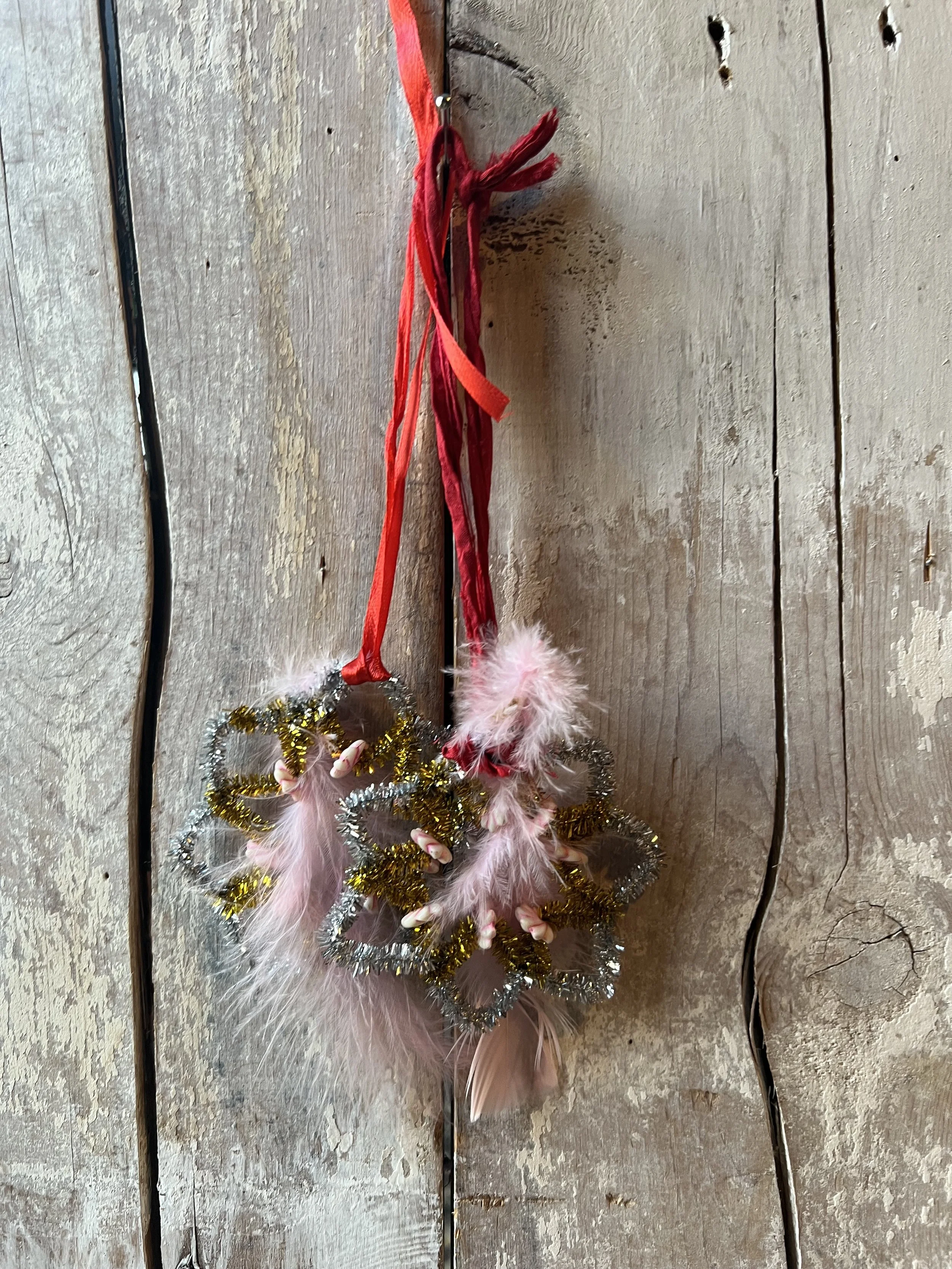 Pair of Snowflake Dangle Charms