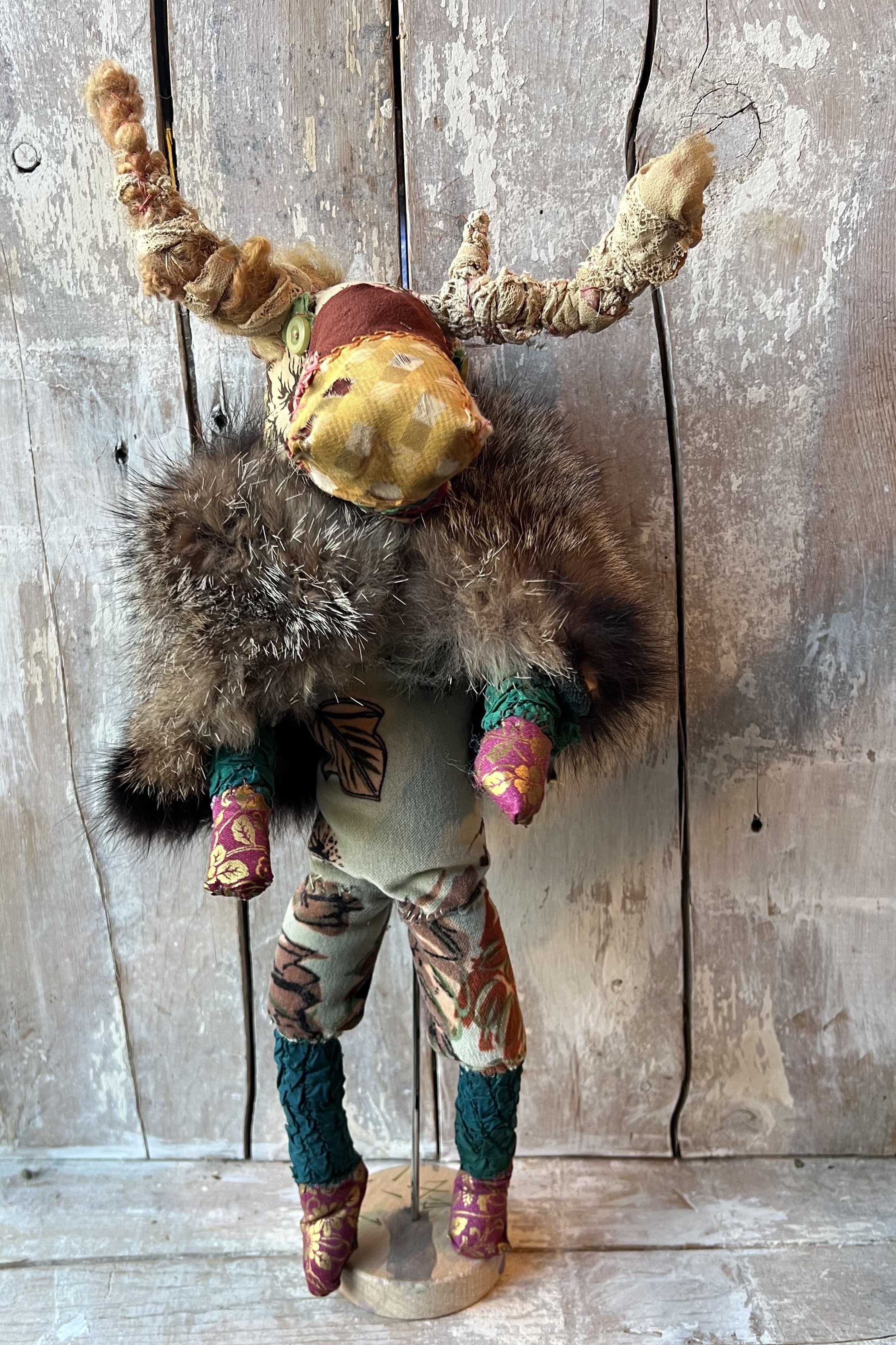 Forest Moose Figurine Original Art Doll