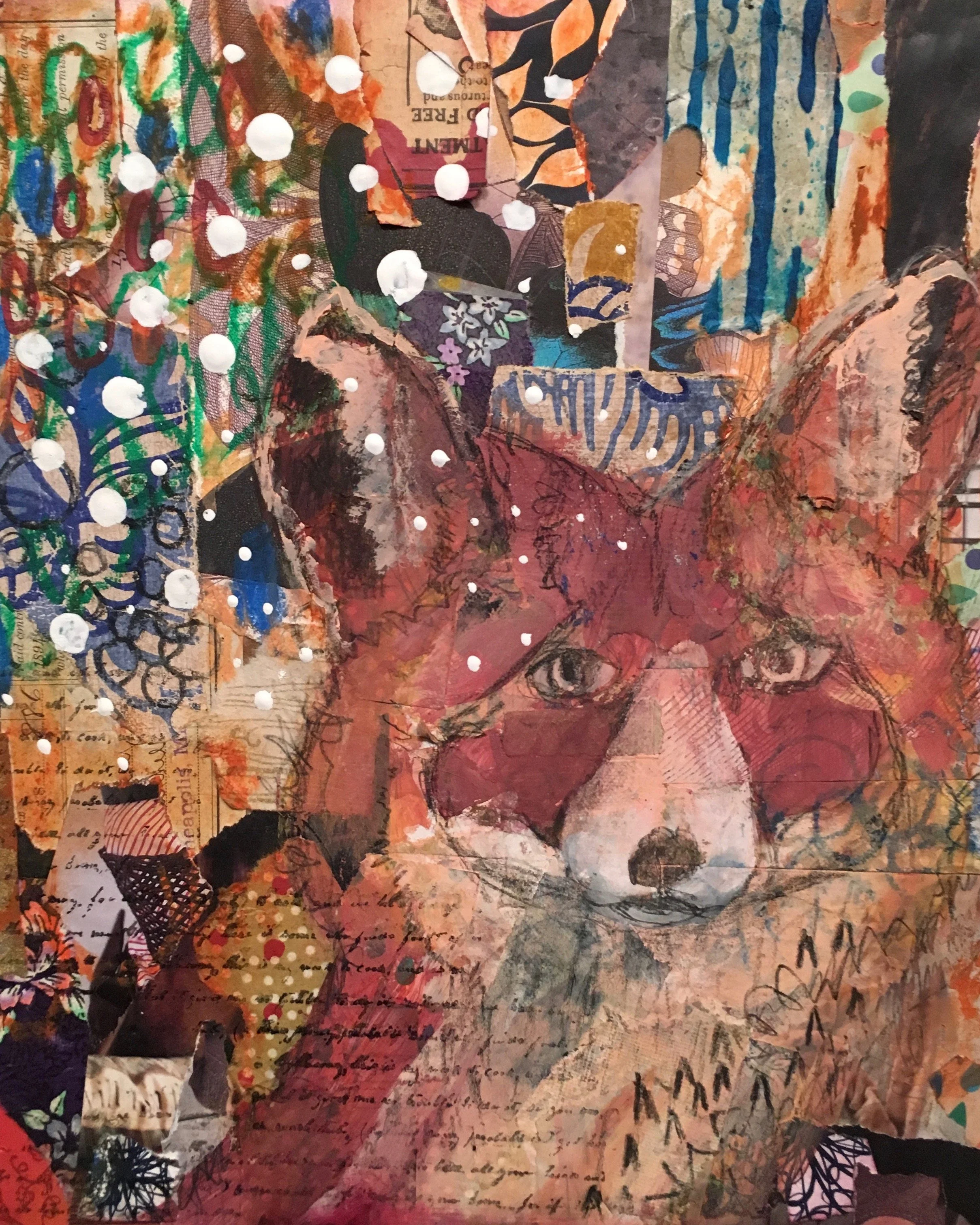 Fox in the Snow Print