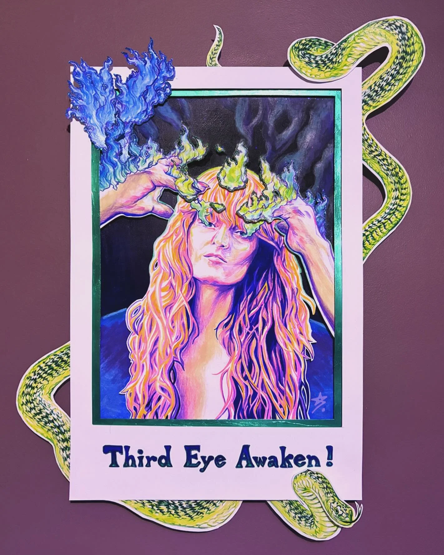 &ldquo;Third Eye Awaken!&rdquo; 

Maybe the first in a series inspired by the magic that is @florenceandthemachine and @florence ✨

Have some non-music art in the works so it&rsquo;s nice to know I can return with excitement💕

💚💚💚💚🪬👁️&zwj;🗨️?