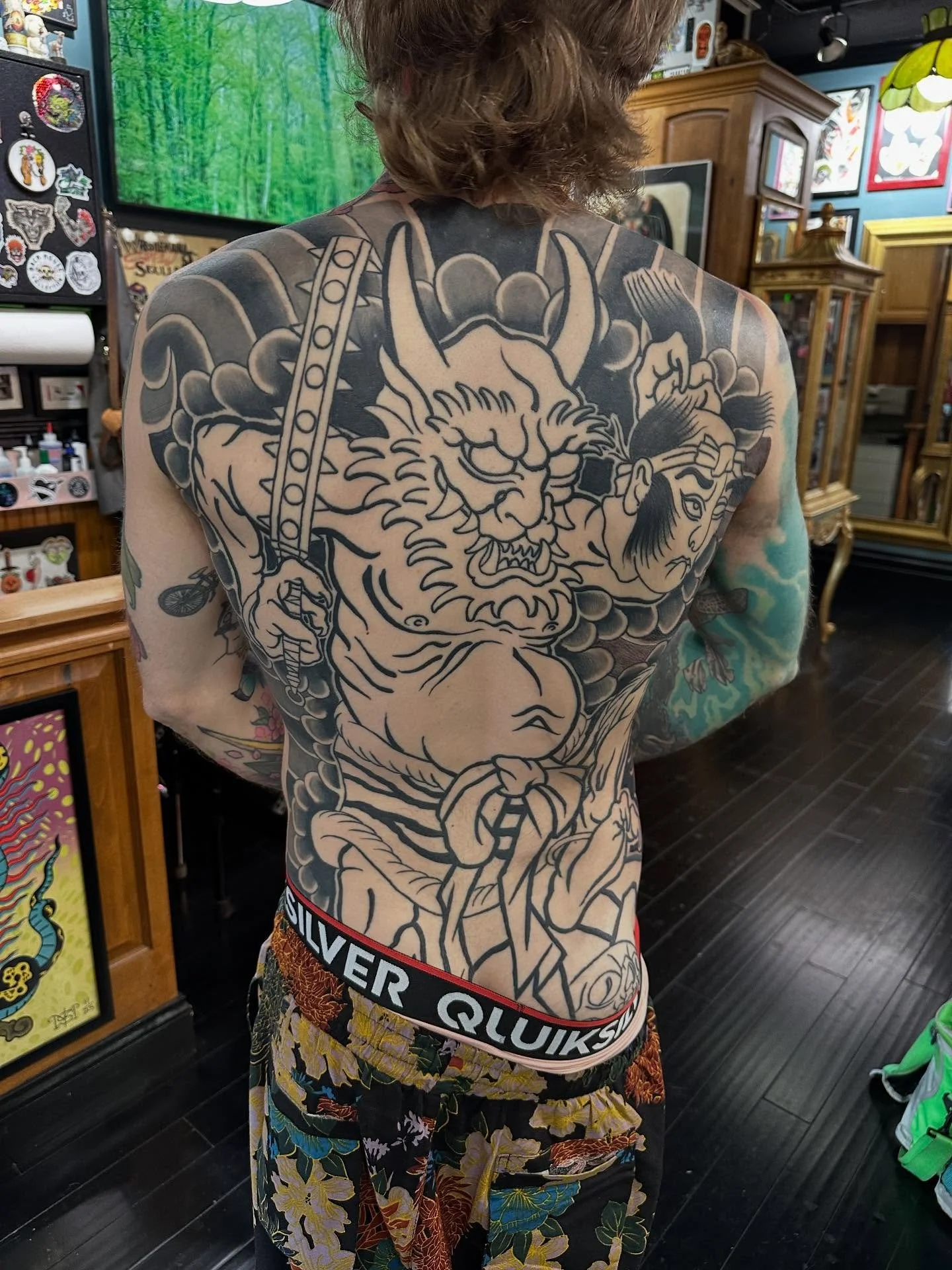 Here are some progress pics of some projects I&rsquo;m currently working on.

I&rsquo;m very much interested in doing more large scale tattoos like these. They&rsquo;re challenging and incredibly rewarding.

If you have an open back, torso, or limb a