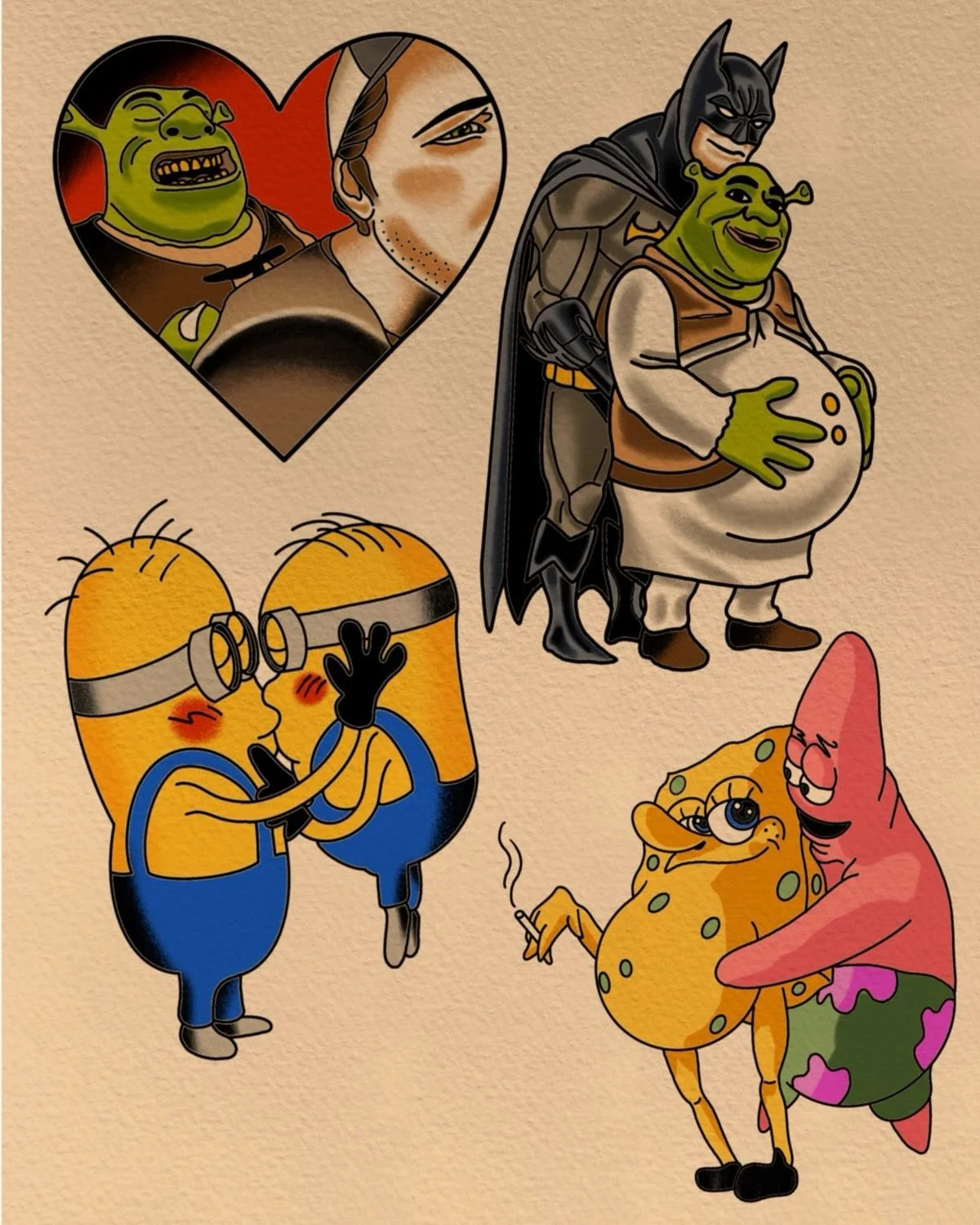 Every year that I do Valentine&rsquo;s flash, I try my darndest to have well thought out designs and make sure they&rsquo;re all cool takes on the subject of love. As a result, I&rsquo;ve done exactly 0 tattoos from them. So, y&rsquo;all get pregnant