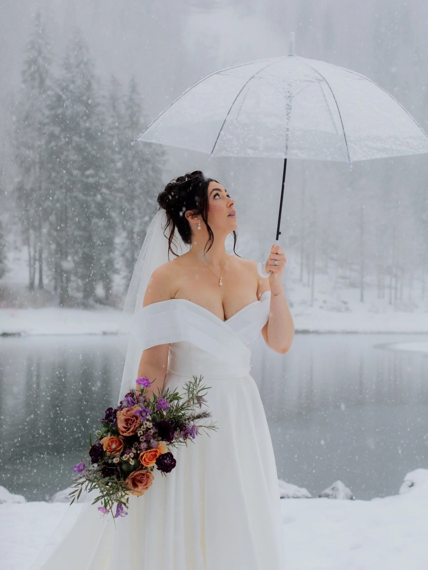 Your wet-weather plan doesn&rsquo;t have to be boring. 
Charlotte stepped into a full snowstorm with an umbrella and created one of the most incredible winter weddings we&rsquo;ve ever had. 
We always have 2&ndash;3 backup plans built into every wint
