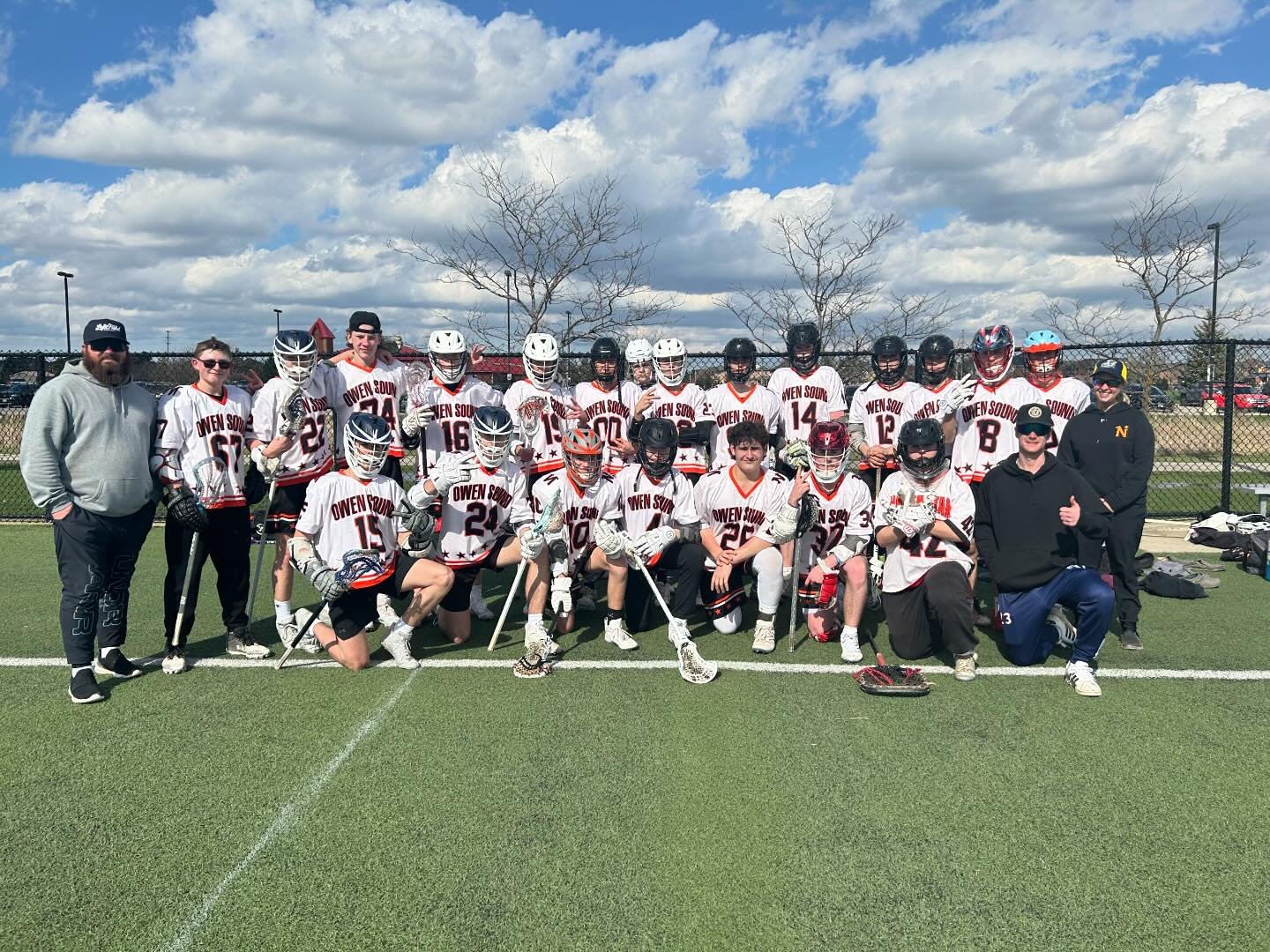 U17 spring field team had a great start to the season bringing home two wins 🥍⭐️🧡