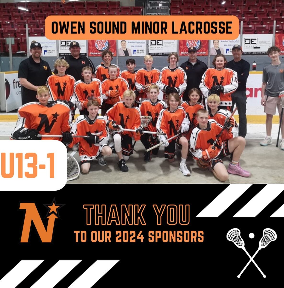 Thank you to our sponsors from U13-1! 🥍