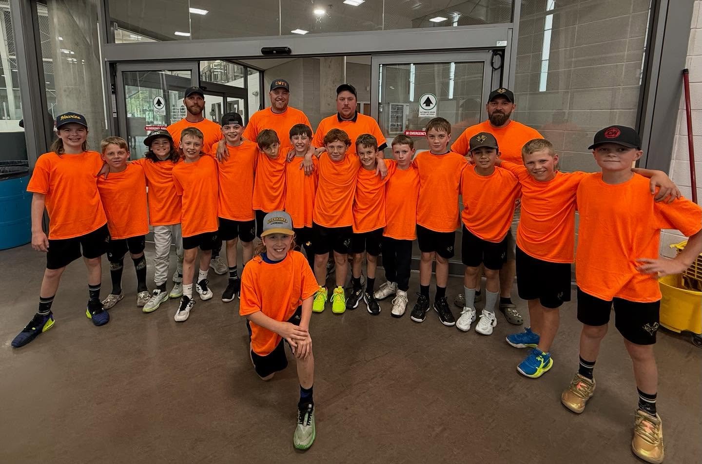 This is what the lacrosse community is all about. Tonight the U11 Centre Wellington Riverhawks arrived in Owen Sound wearing orange. We might battle hard on the floor, but we come together and support each other during difficult times. Thank you CW ?