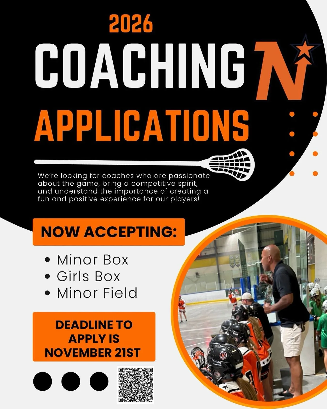⭐️We&rsquo;re Looking for 2026 Coaches! 🥍

Owen Sound Minor Lacrosse is now accepting coaching applications for the 2026 season!

We&rsquo;re looking for passionate coaches who love the game, value teamwork, and want to help create a fun environment