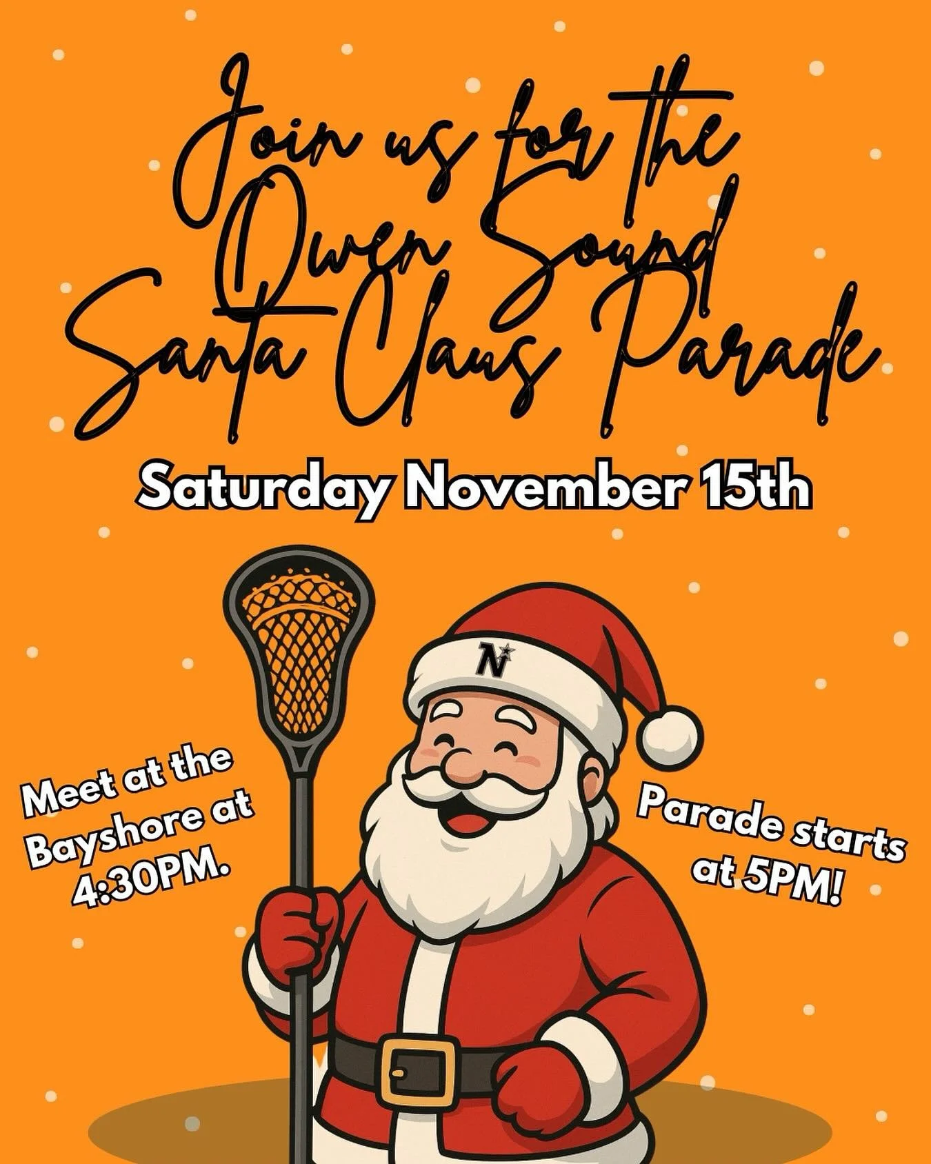 🎅 Join Us for the 2025 Owen Sound Santa Claus Parade! 🎄

We&rsquo;re excited to be part of the Owen Sound parade again this holiday season! Come spread some cheer with your North Stars family and show off your best holiday gear and North Stars swag