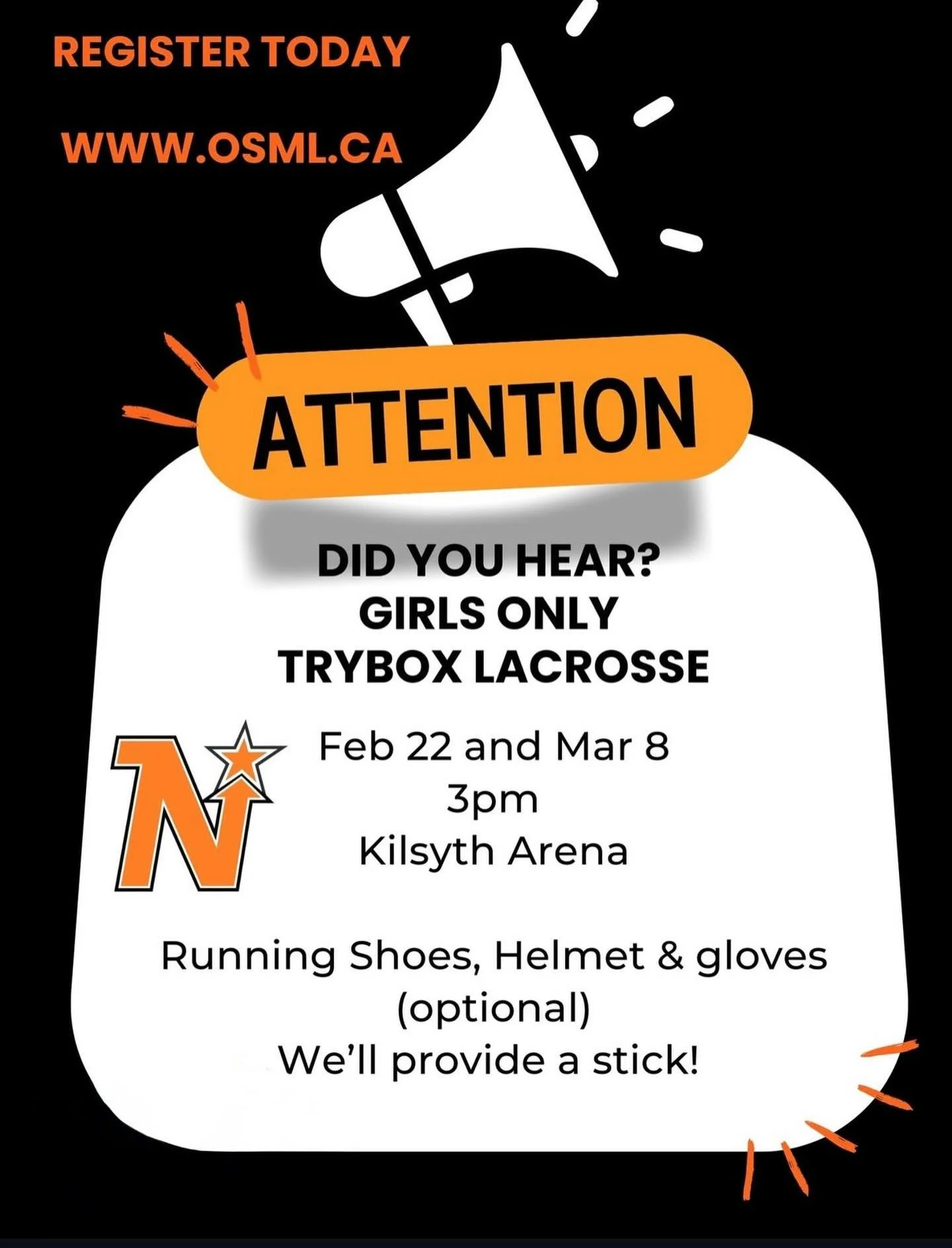⭐️ Hey girls! Ready to discover your new favourite sport?🥍

Join us for Try Lacrosse - the perfect chance to give the game a go before the season kicks off, or sharpen your skills and build confidence for the year ahead. Grab your friends, bring you