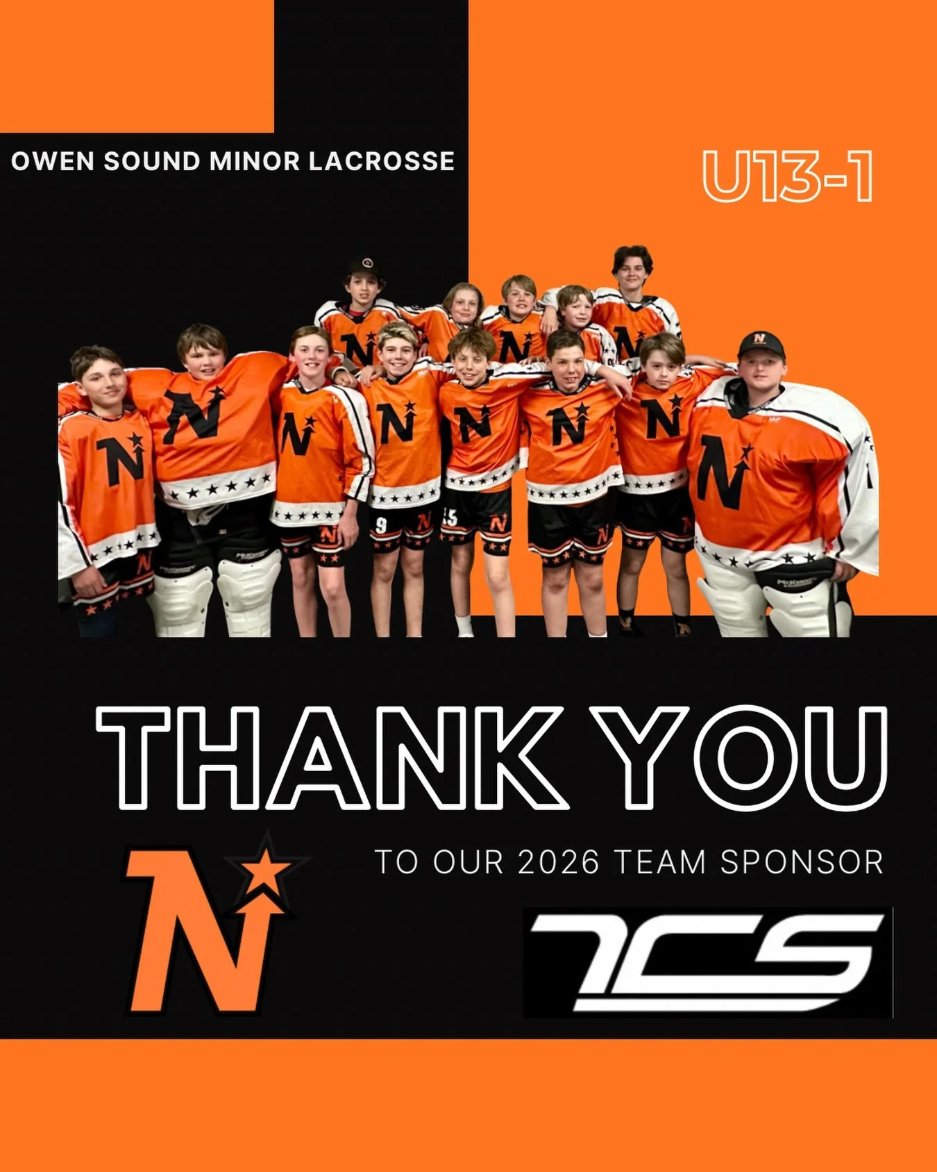 Another big THANK YOU goes out to Tiffins Cleaning Service for sponsoring our 2026 U13-1 team! 🖤🥍🧡