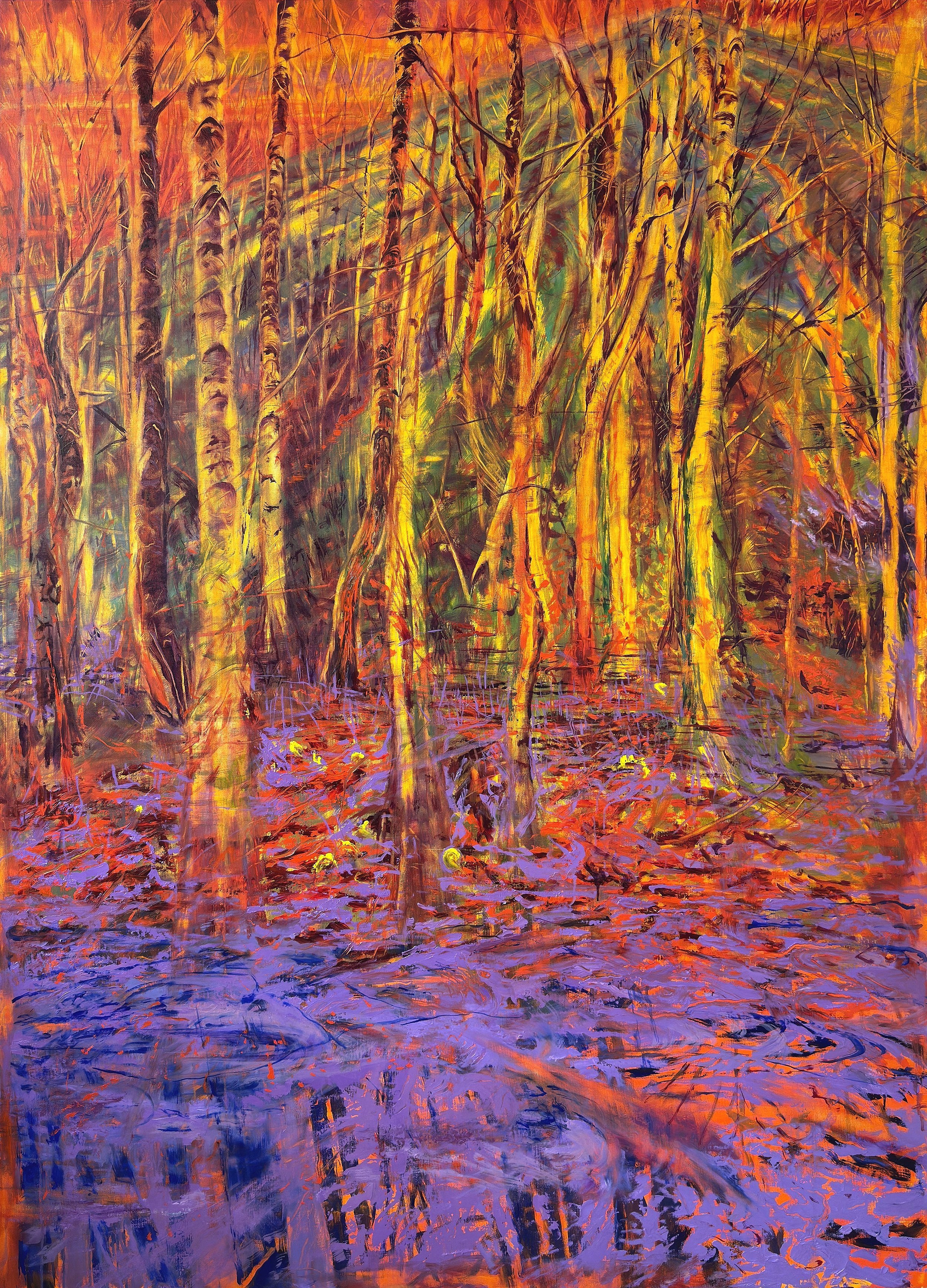 Faux reflet, 2025, Acrylique et Huile sur toile, 189 x 136cm